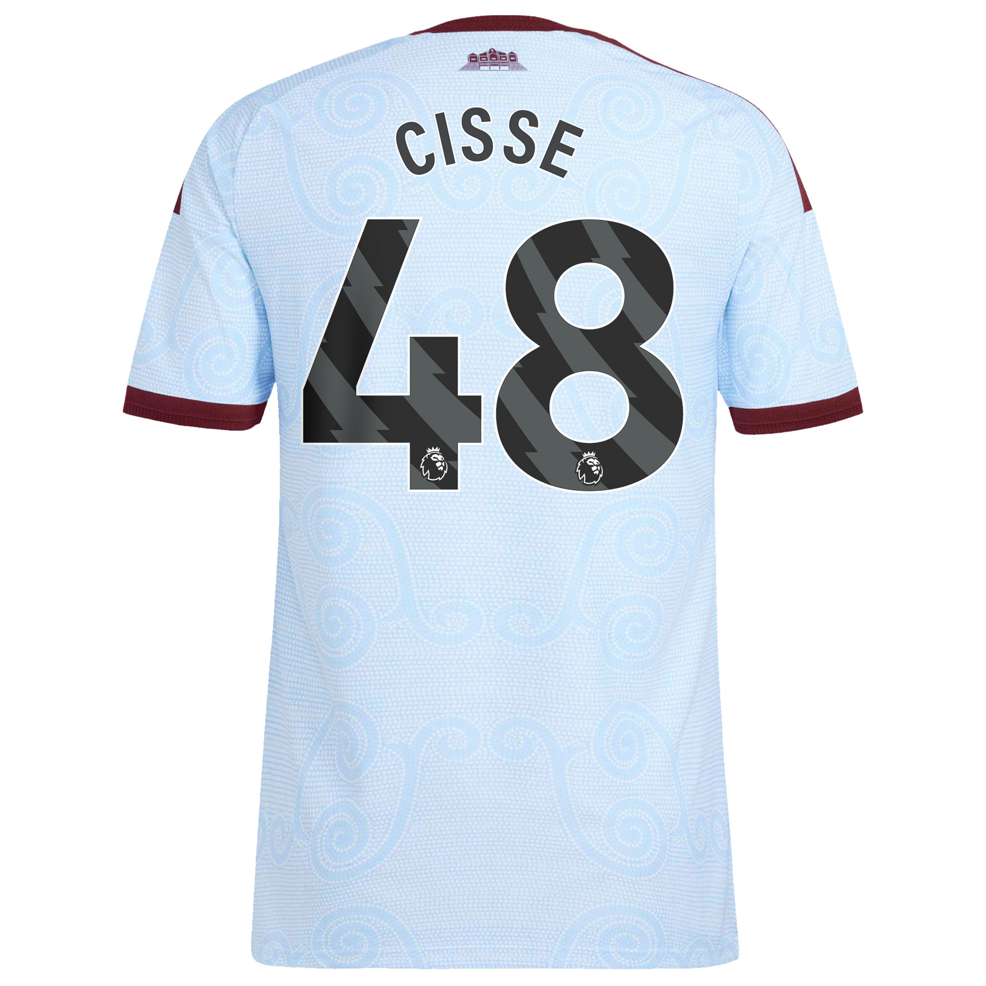 Aston Villa adidas Third Authentic Shirt 2026-27 with Cisse 48 printing, , rebel_hi-res