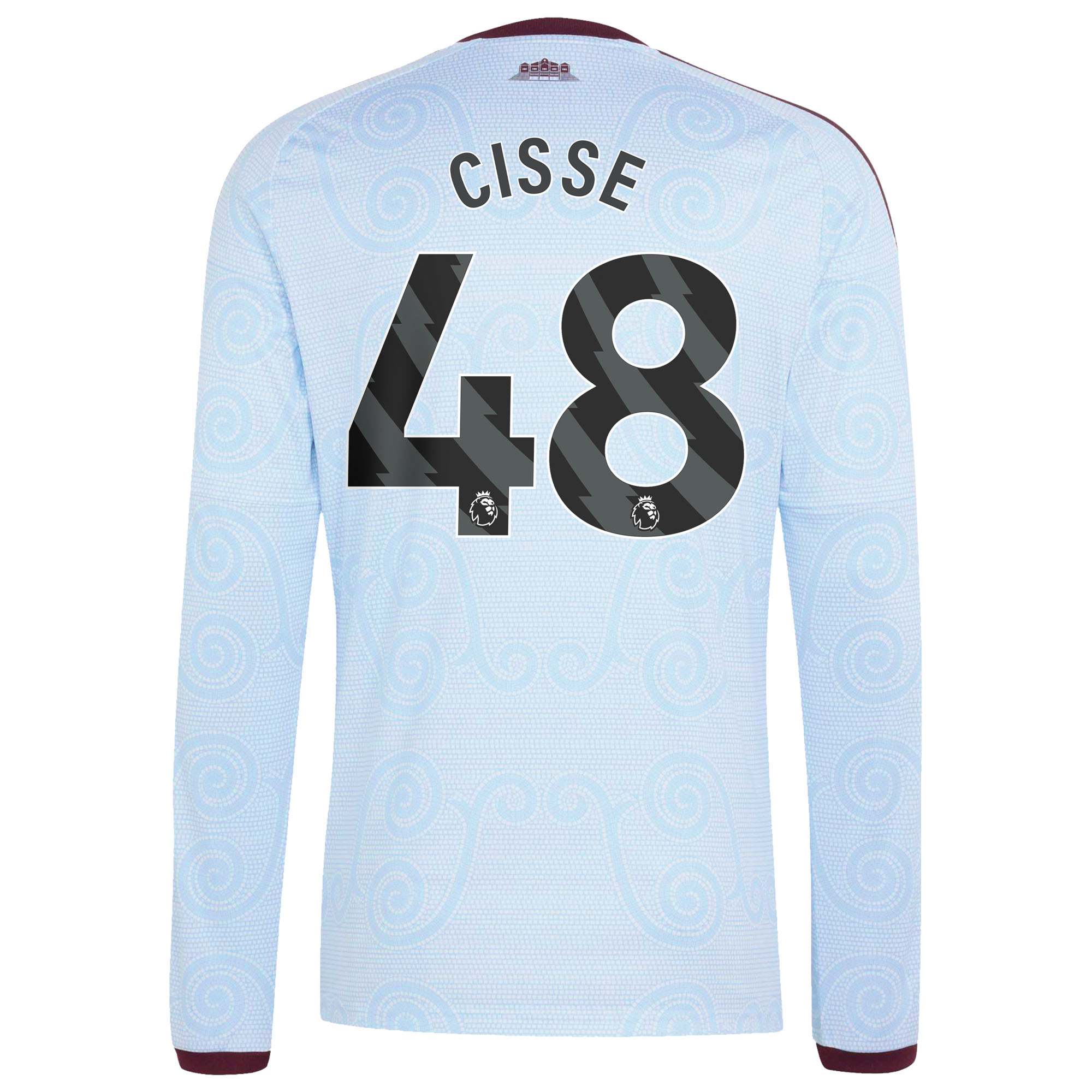 Aston Villa adidas Third Shirt 2026-27 - Long Sleeve with Cisse 48 printing, , rebel_hi-res