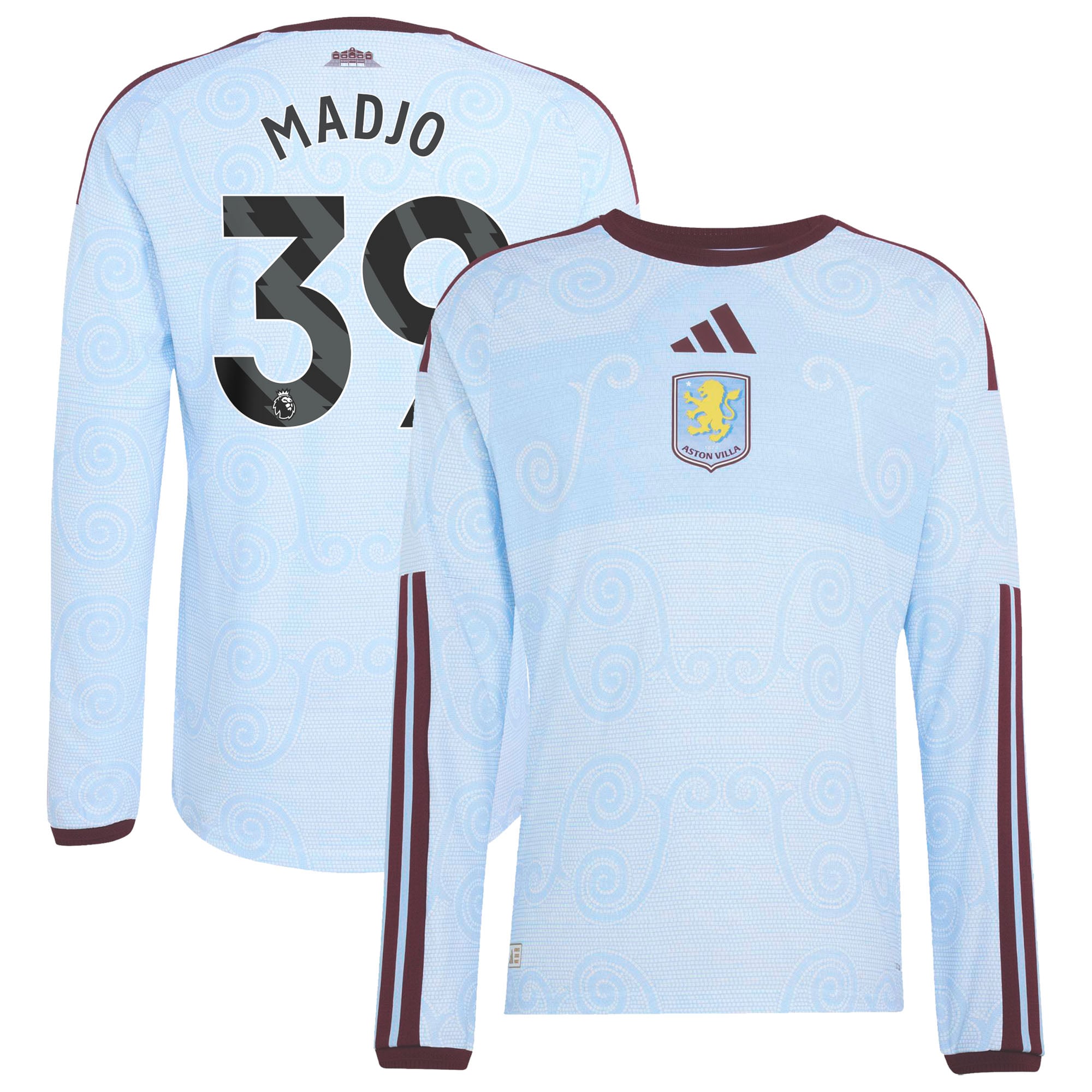 Aston Villa adidas Third Authentic Shirt 2026-27 - Long Sleeve with Madjo 39 printing