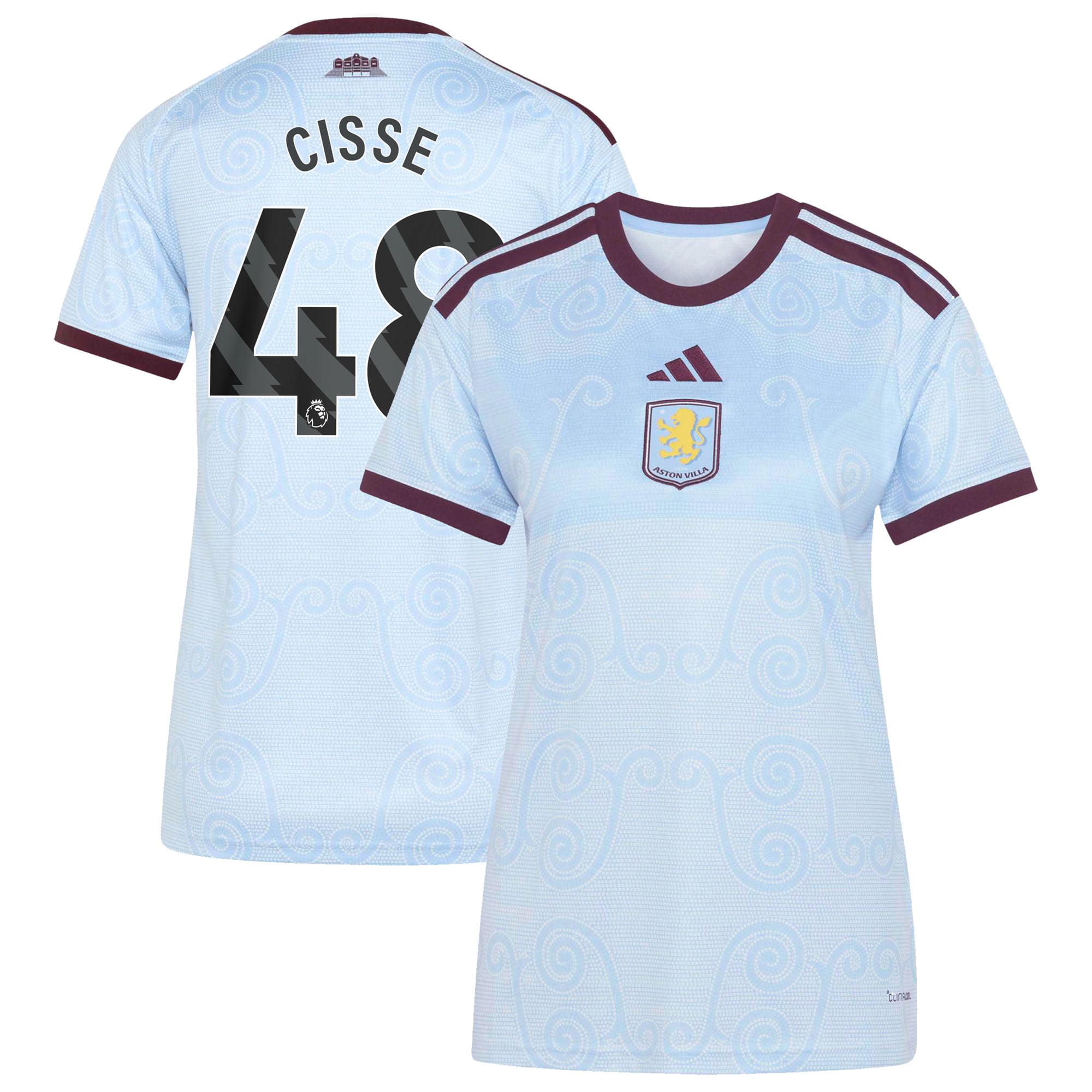 Aston Villa adidas Third Shirt 2026-27 - Womens with Cisse 48 printing