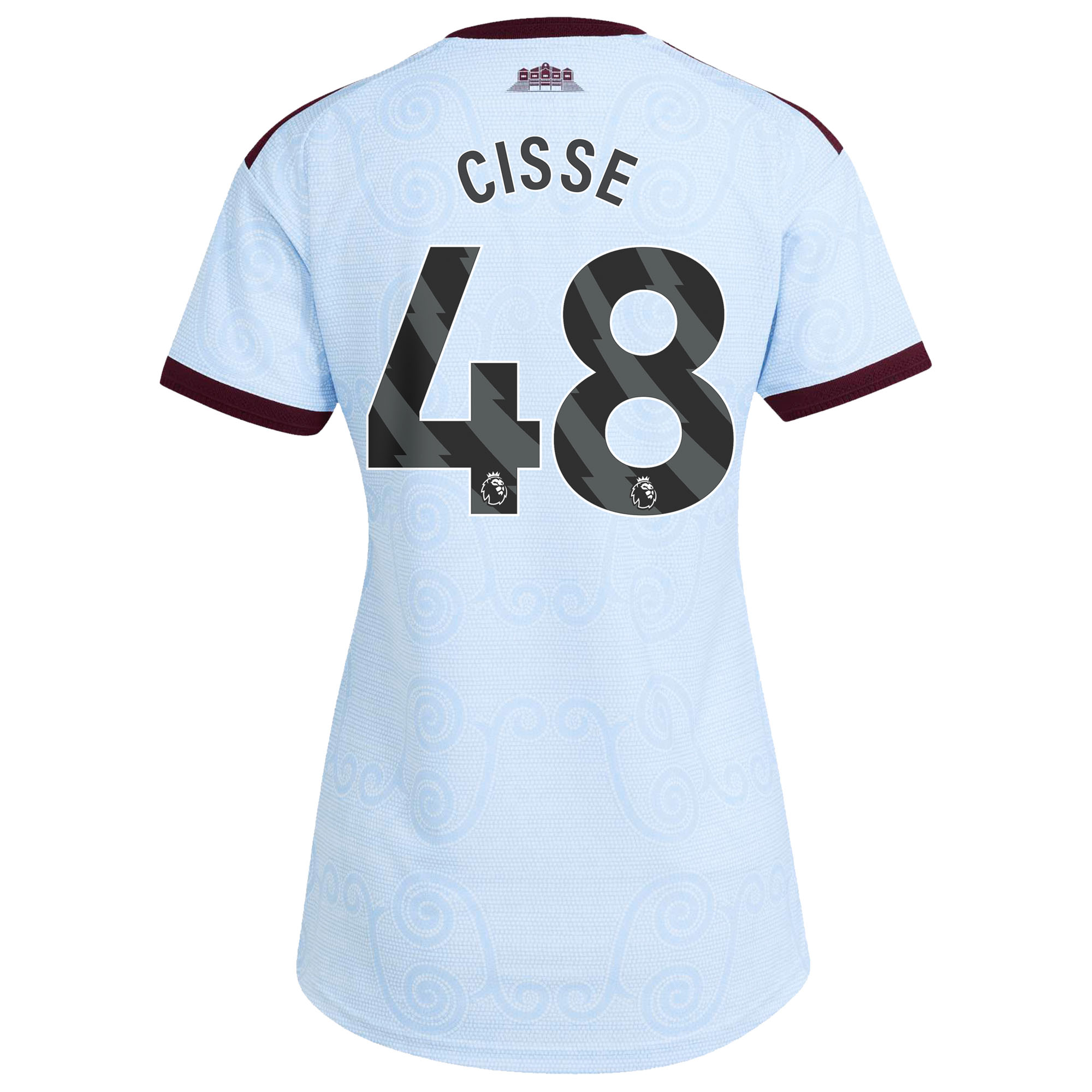 Aston Villa adidas Third Authentic Shirt 2026-27 - Womens with Cisse 48 printing, , rebel_hi-res