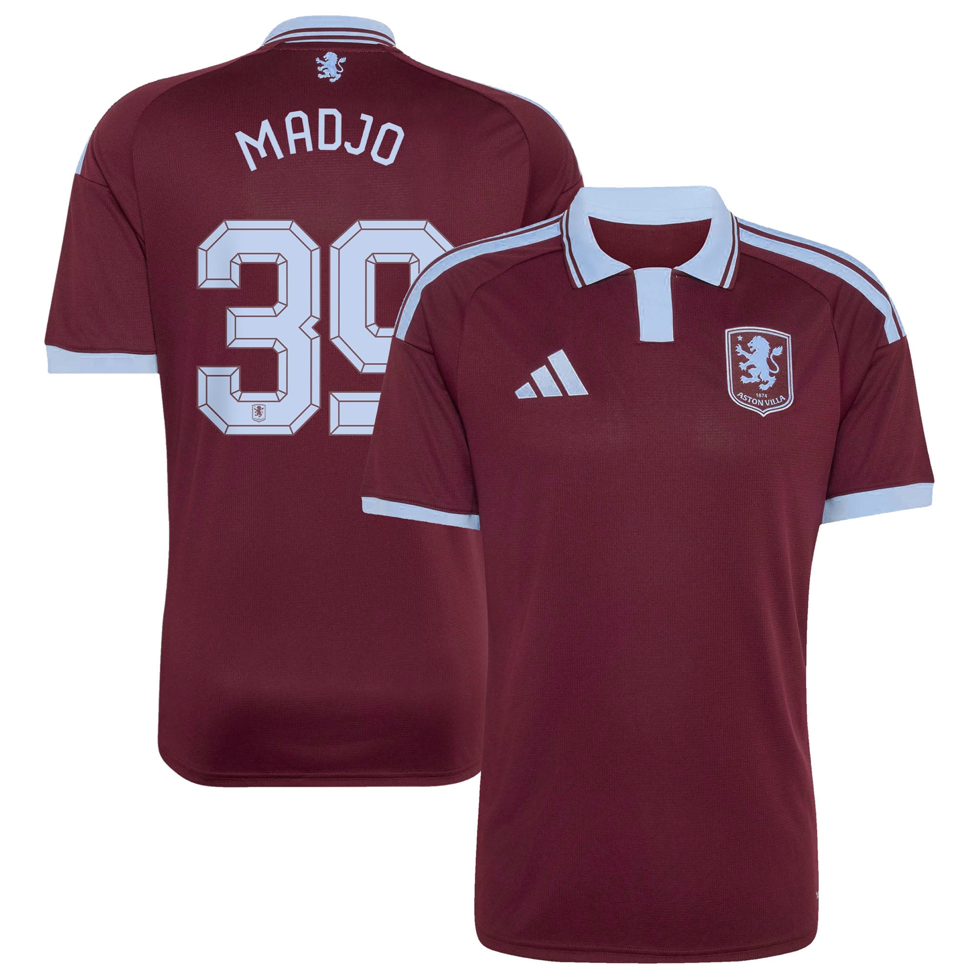 Aston Villa adidas Home Shirt 2026-27 with Madjo 39 Cup printing