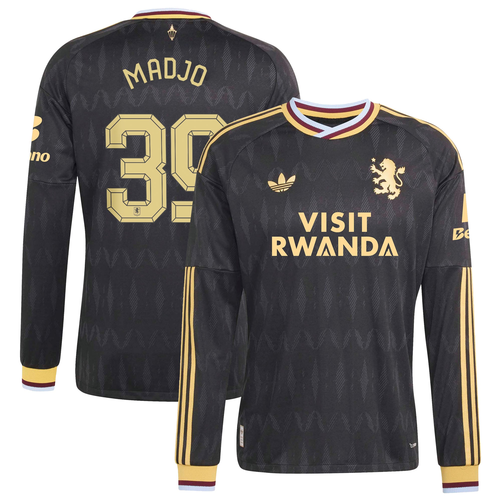 Aston Villa adidas Away Authentic Shirt 2026-27 - Long Sleeve with Madjo 39 Cup printing, , rebel_hi-res