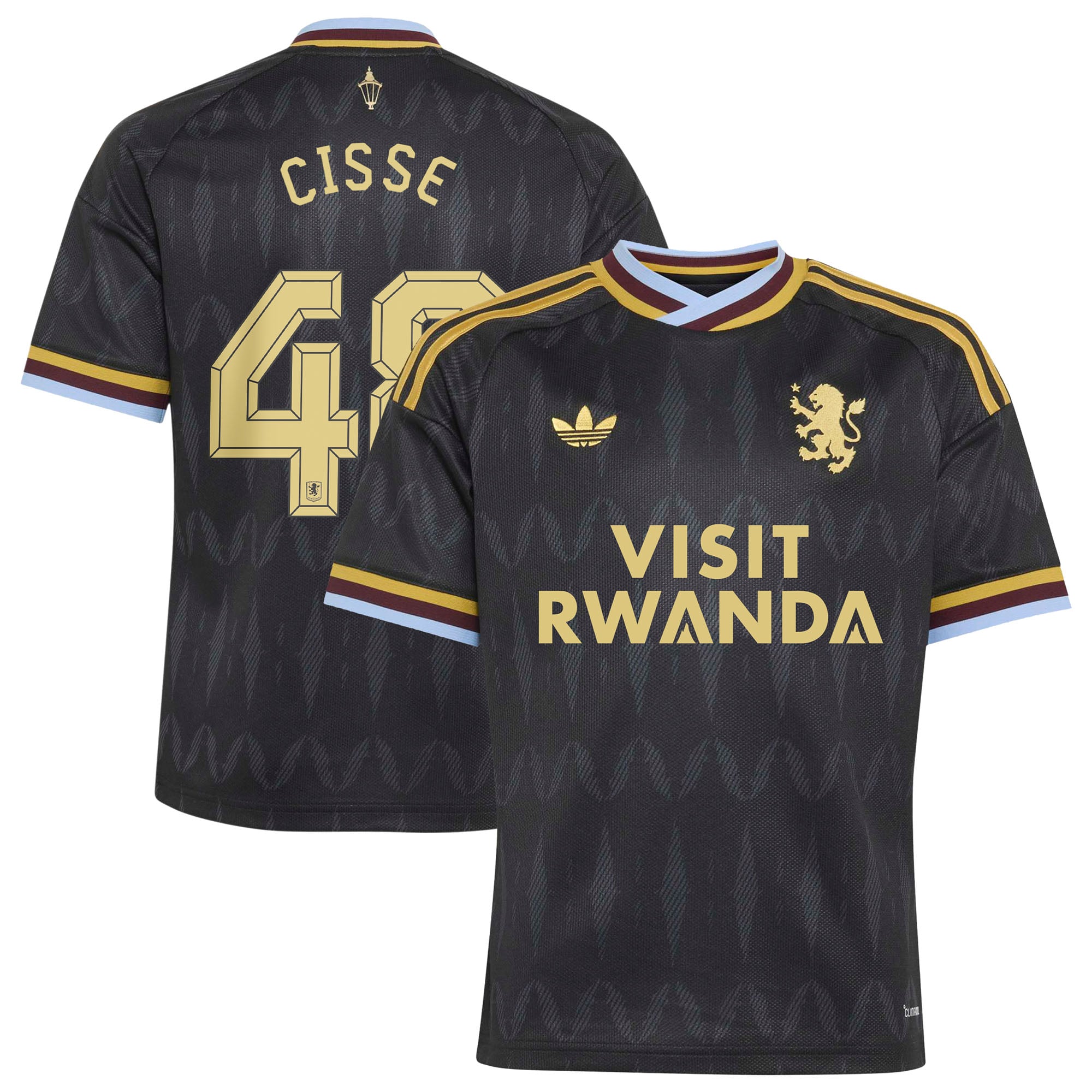Aston Villa adidas Away Shirt 2026-27 - Kids with Cisse 48 Cup printing