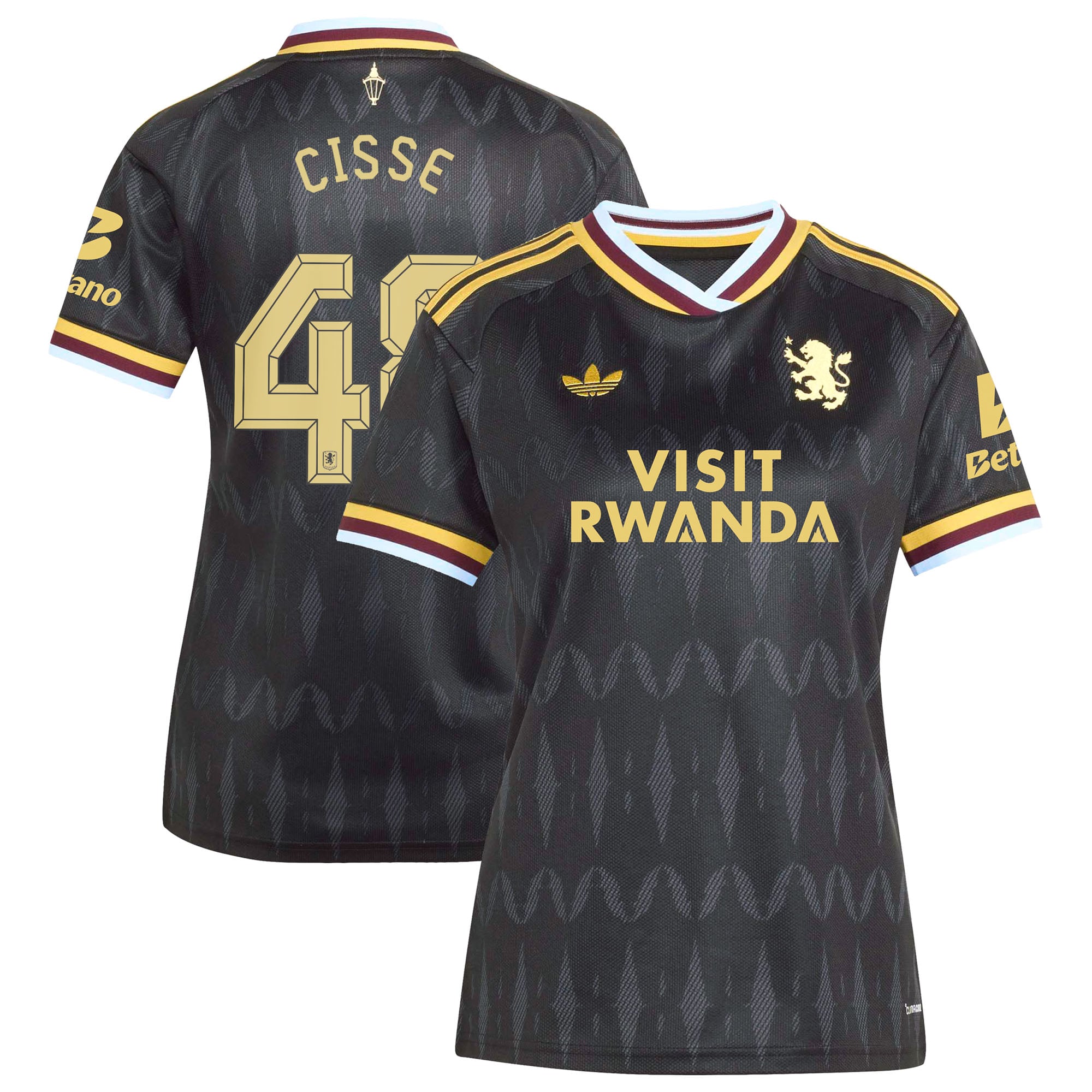 Aston Villa adidas Away Shirt 2026-27 - Womens with Cisse 48 Cup printing