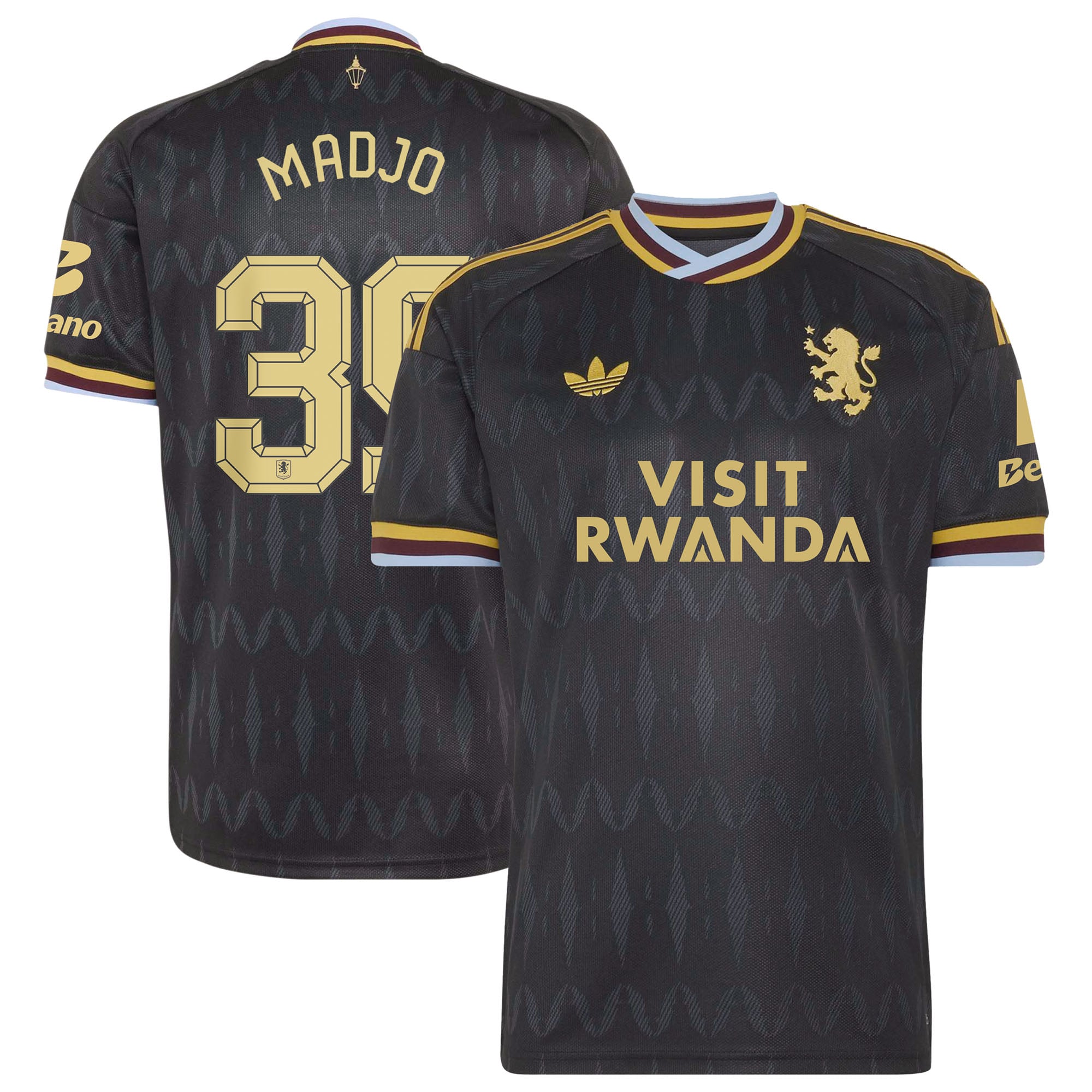 Aston Villa adidas Away Shirt 2026-27 with Madjo 39 Cup printing