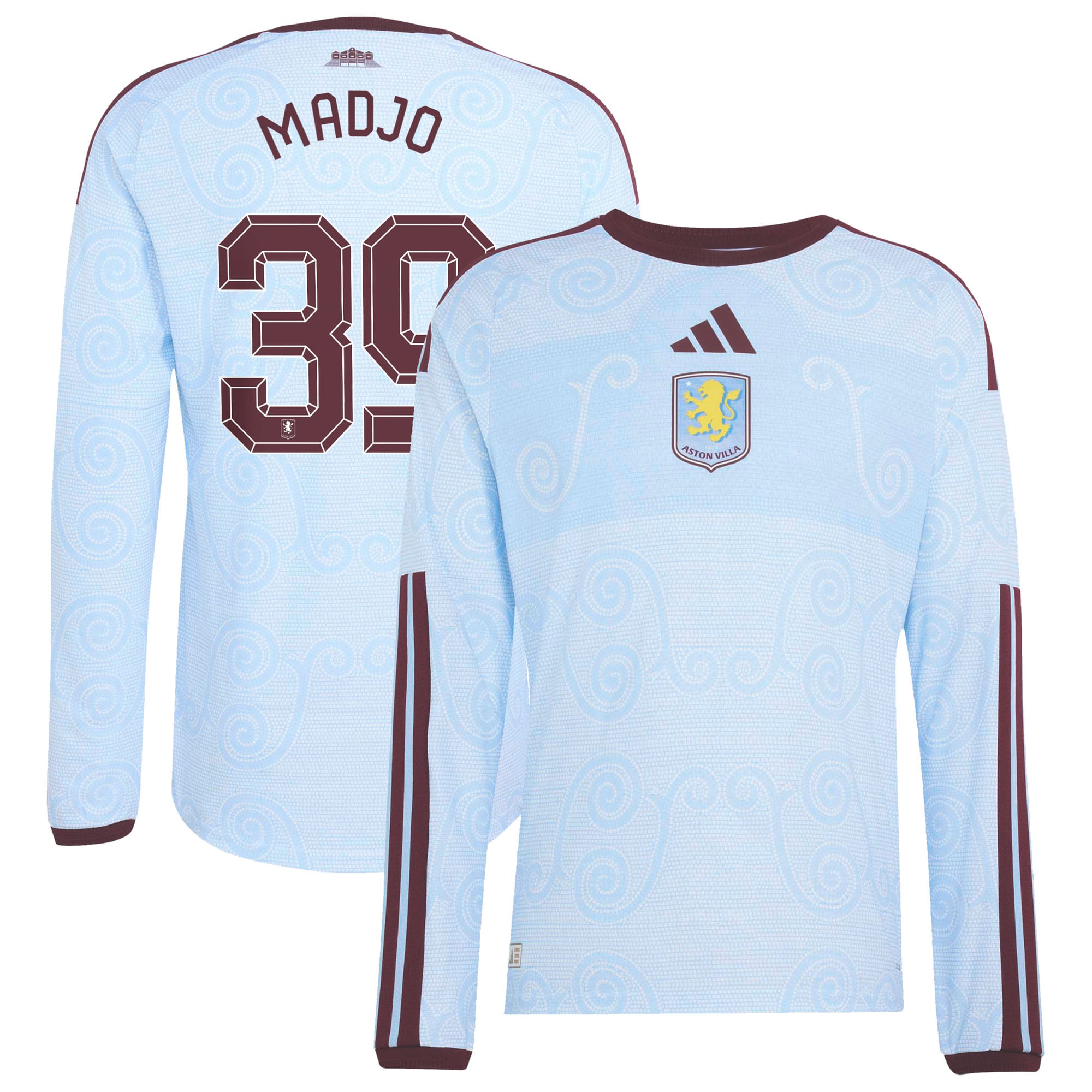 Aston Villa adidas Third Authentic Shirt 2026-27 - Long Sleeve with Madjo 39 Cup printing