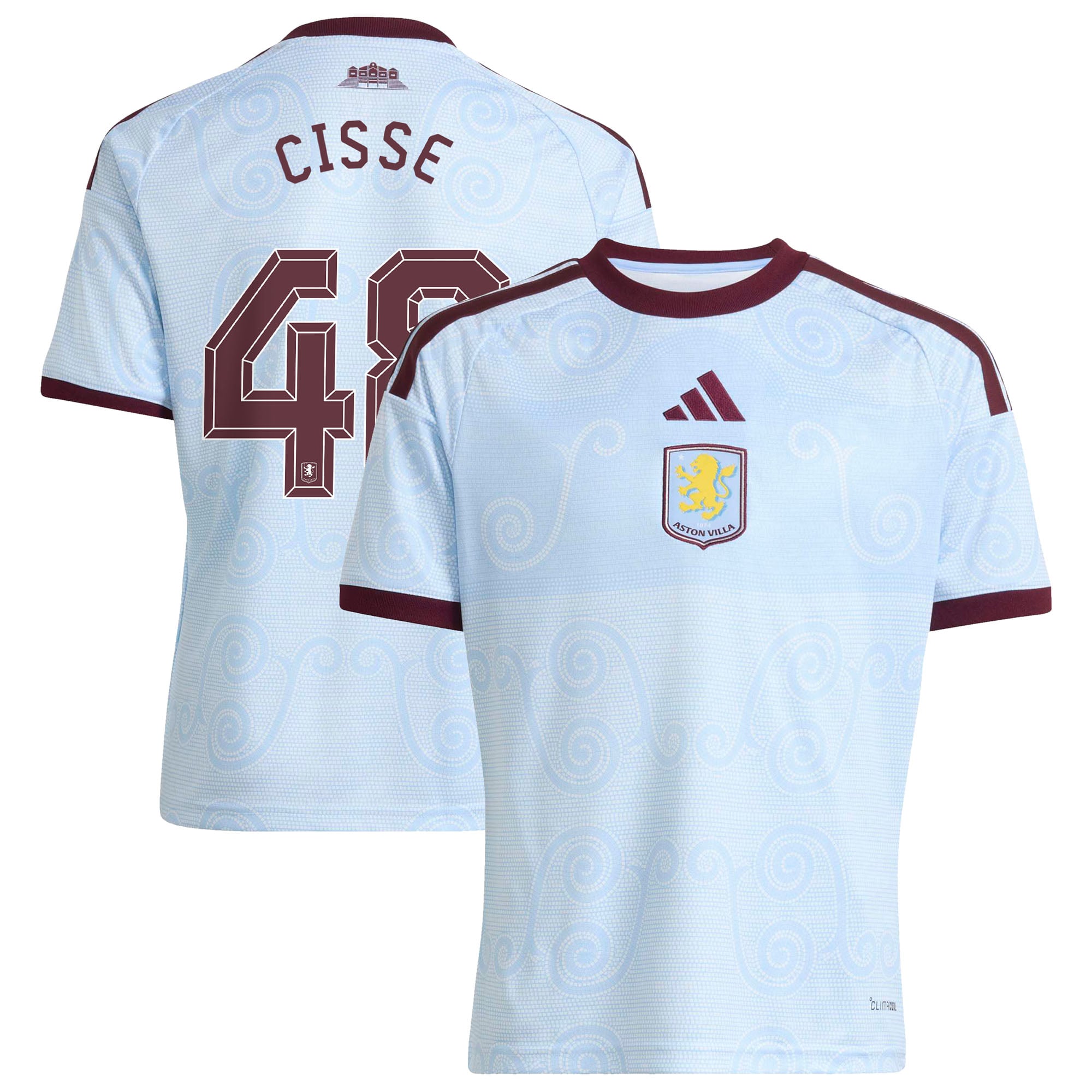 Aston Villa adidas Third Shirt 2026-27 - Kids with Cisse 48 Cup printing, , rebel_hi-res