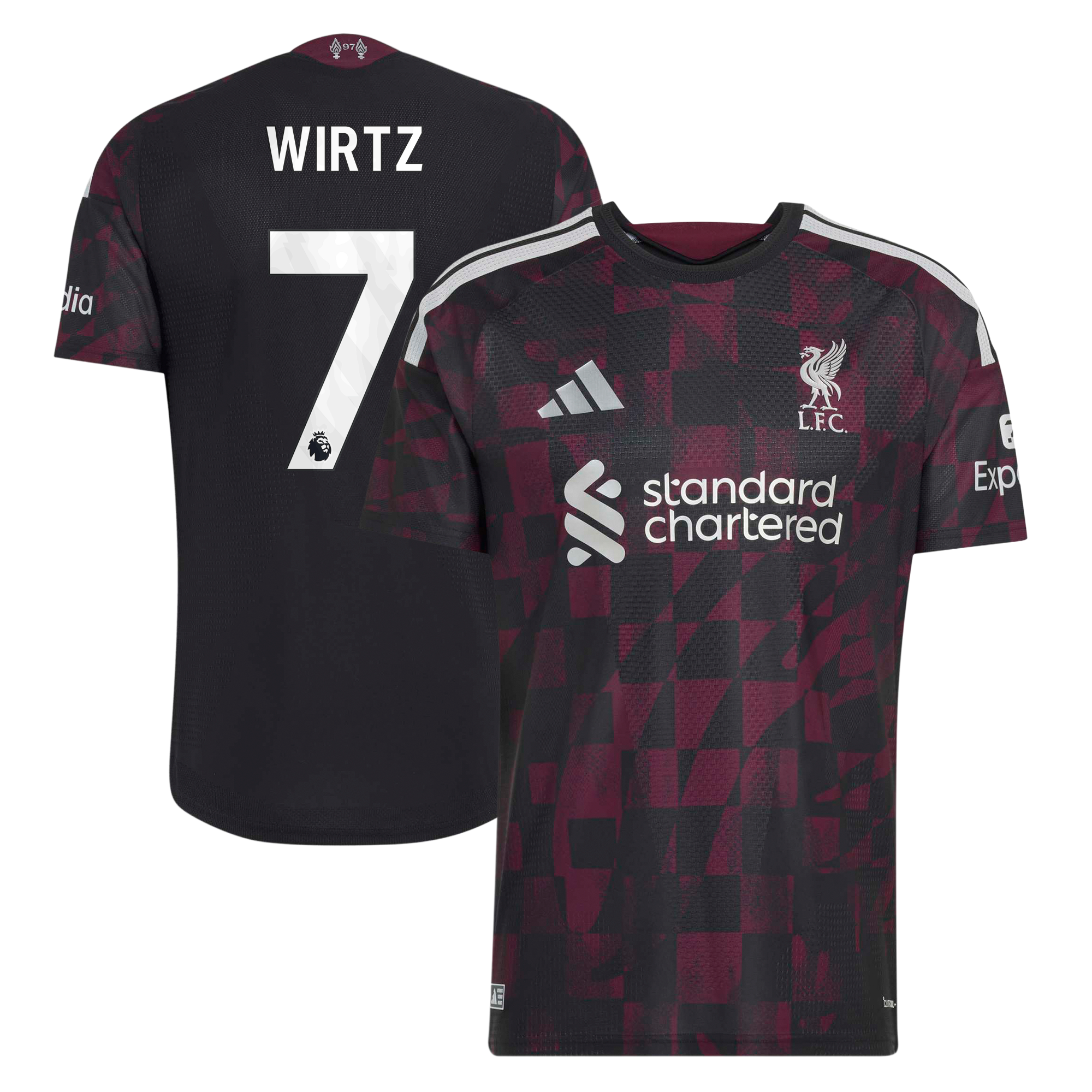 Liverpool adidas Third Authentic Shirt 2026-27 with Wirtz 7 printing