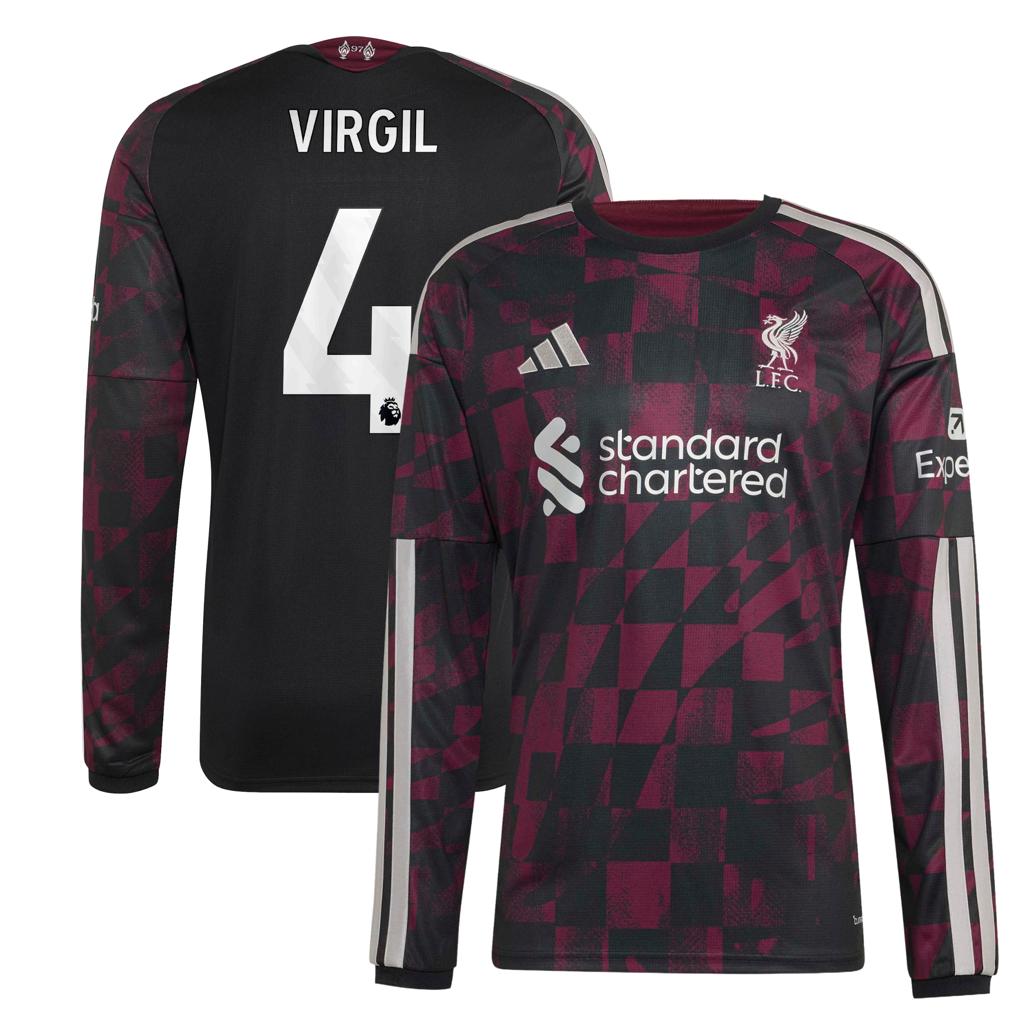 Liverpool adidas Third Shirt 2026-27 - Long Sleeve with Virgil 4 printing