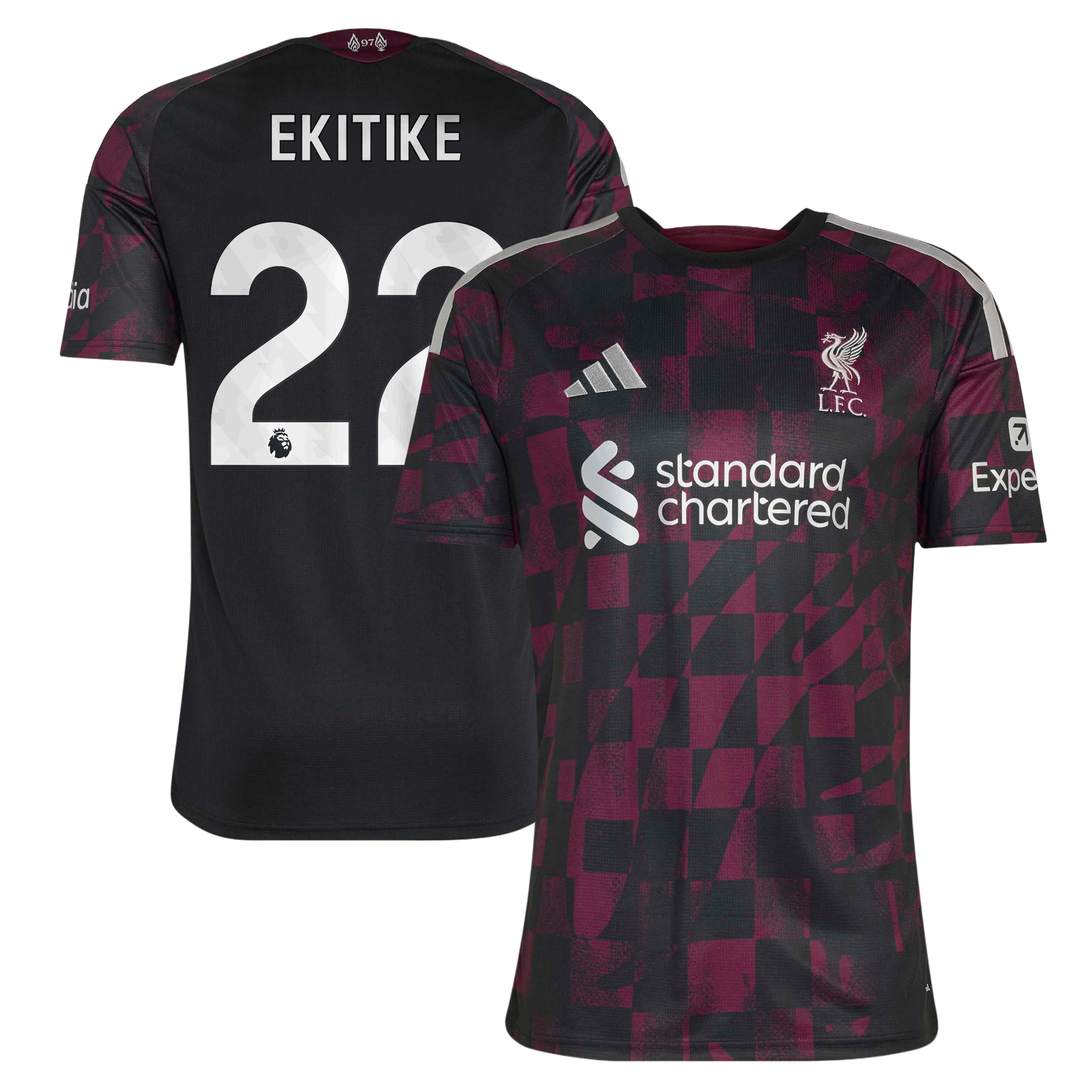 Liverpool adidas Third Shirt 2026-27 with Ekitike 22 printing