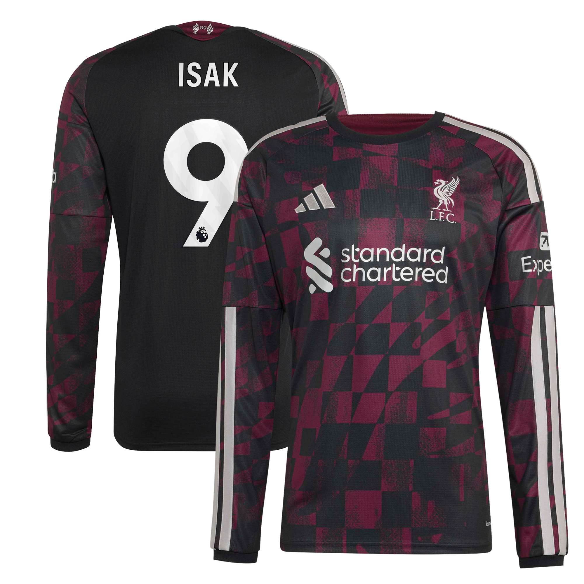 Liverpool adidas Third Shirt 2026-27 - Long Sleeve with Isak 9 printing