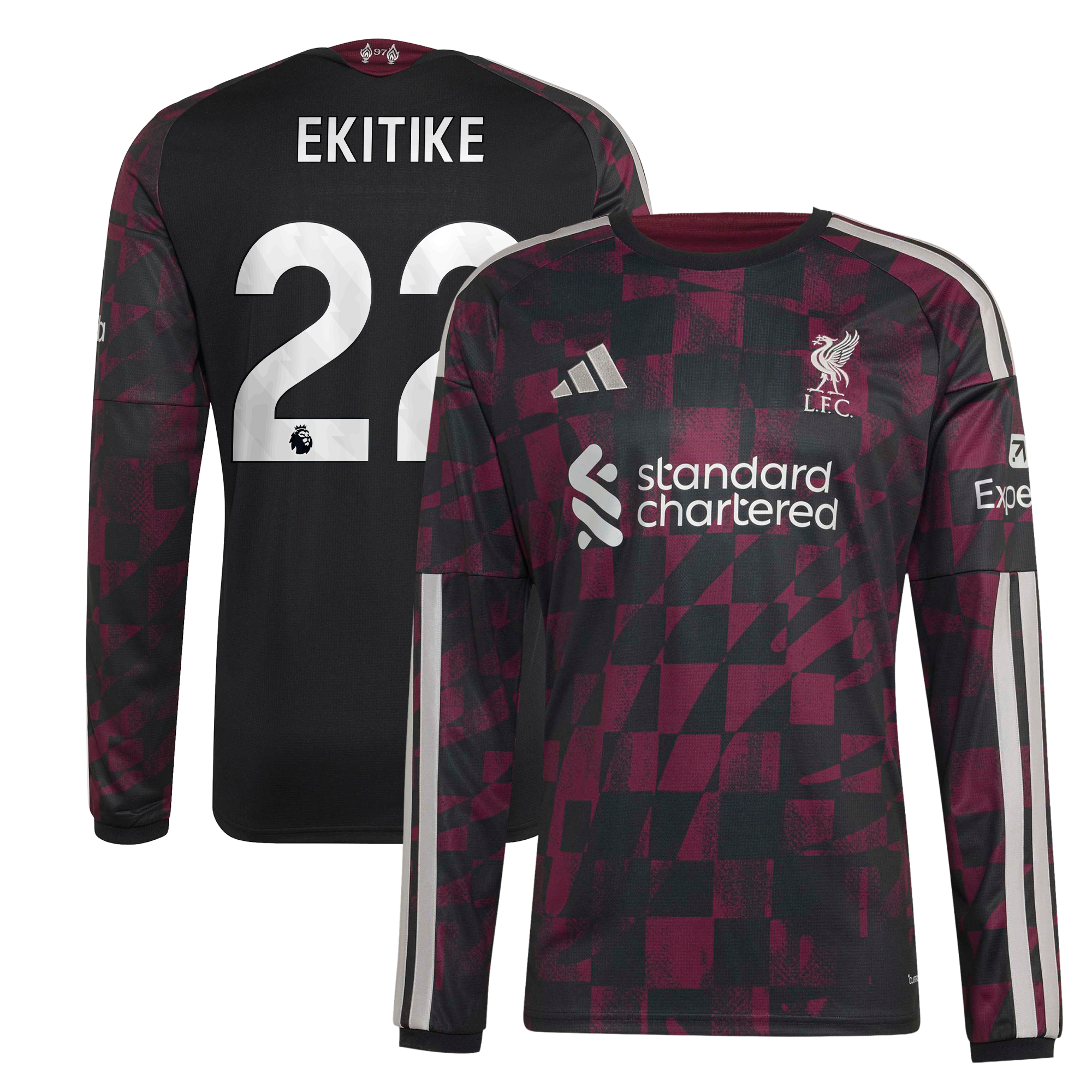 Liverpool adidas Third Shirt 2026-27 - Long Sleeve with Ekitike 22 printing