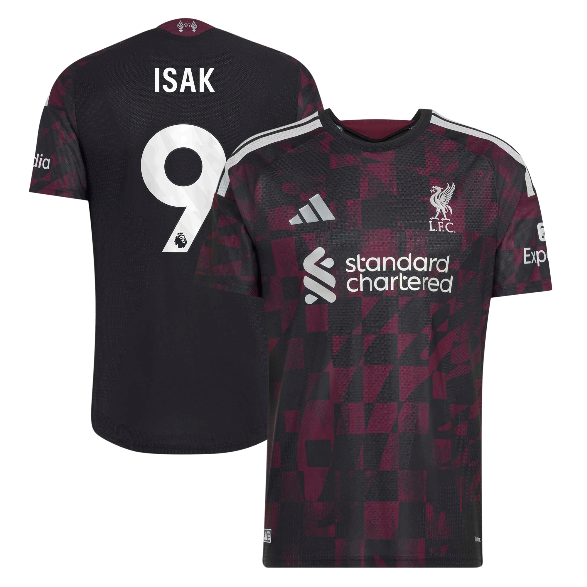 Liverpool adidas Third Authentic Shirt 2026-27 with Isak 9 printing