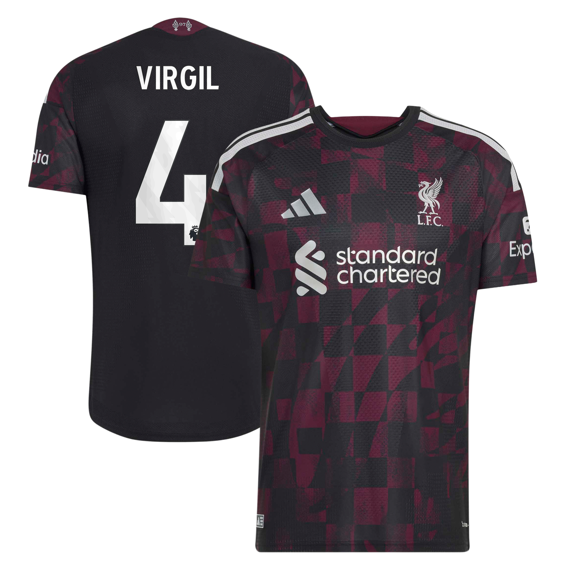 Liverpool adidas Third Authentic Shirt 2026-27 with Virgil 4 printing