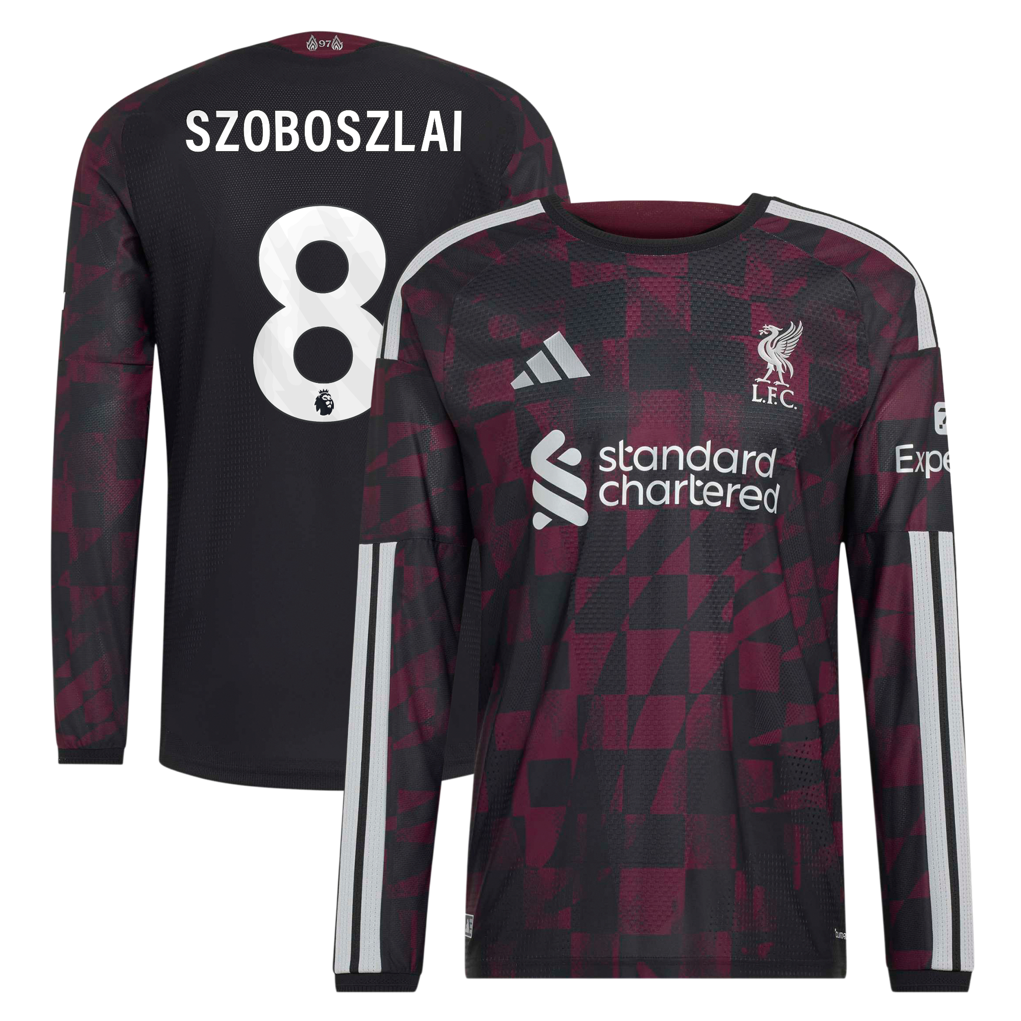 Liverpool adidas Third Authentic Shirt 2026-27 - Long Sleeve with Szoboszlai 8 printing