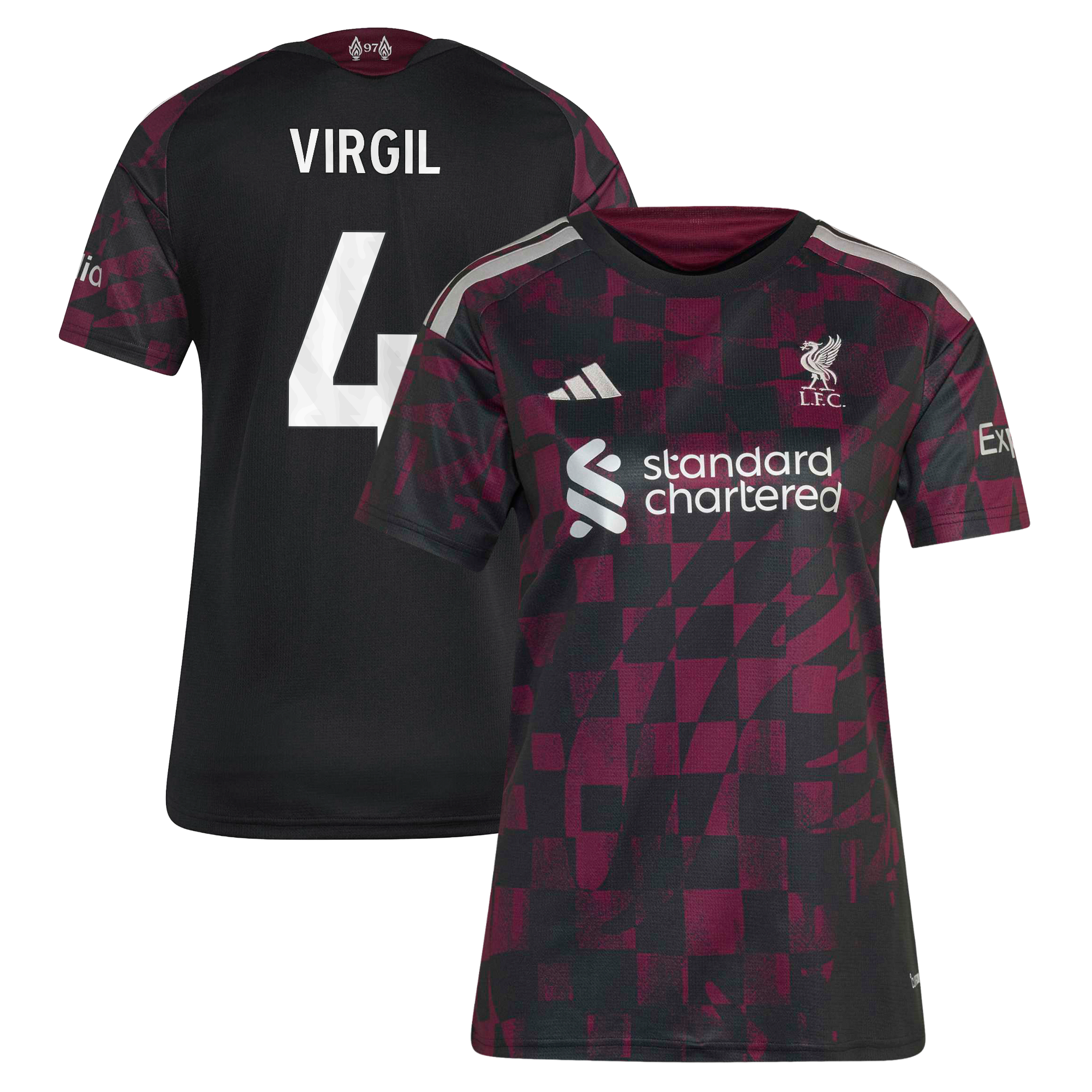 Liverpool adidas Third Shirt 2026-27 - Womens with Virgil 4 printing