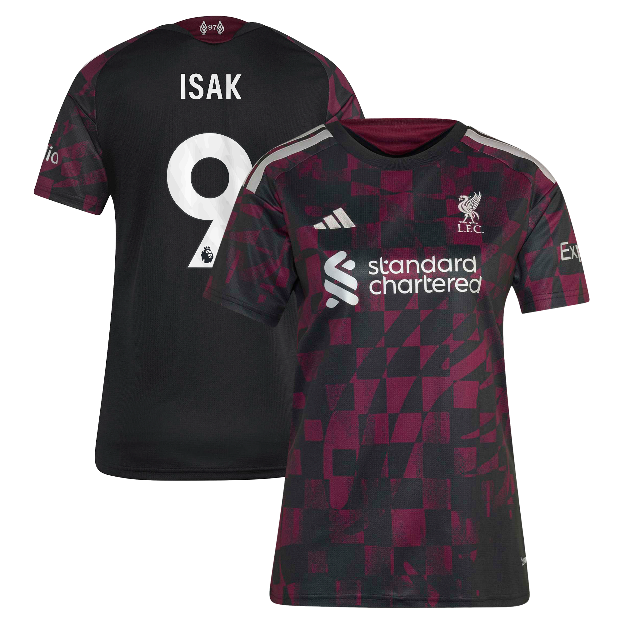 Liverpool adidas Third Shirt 2026-27 - Womens with Isak 9 printing