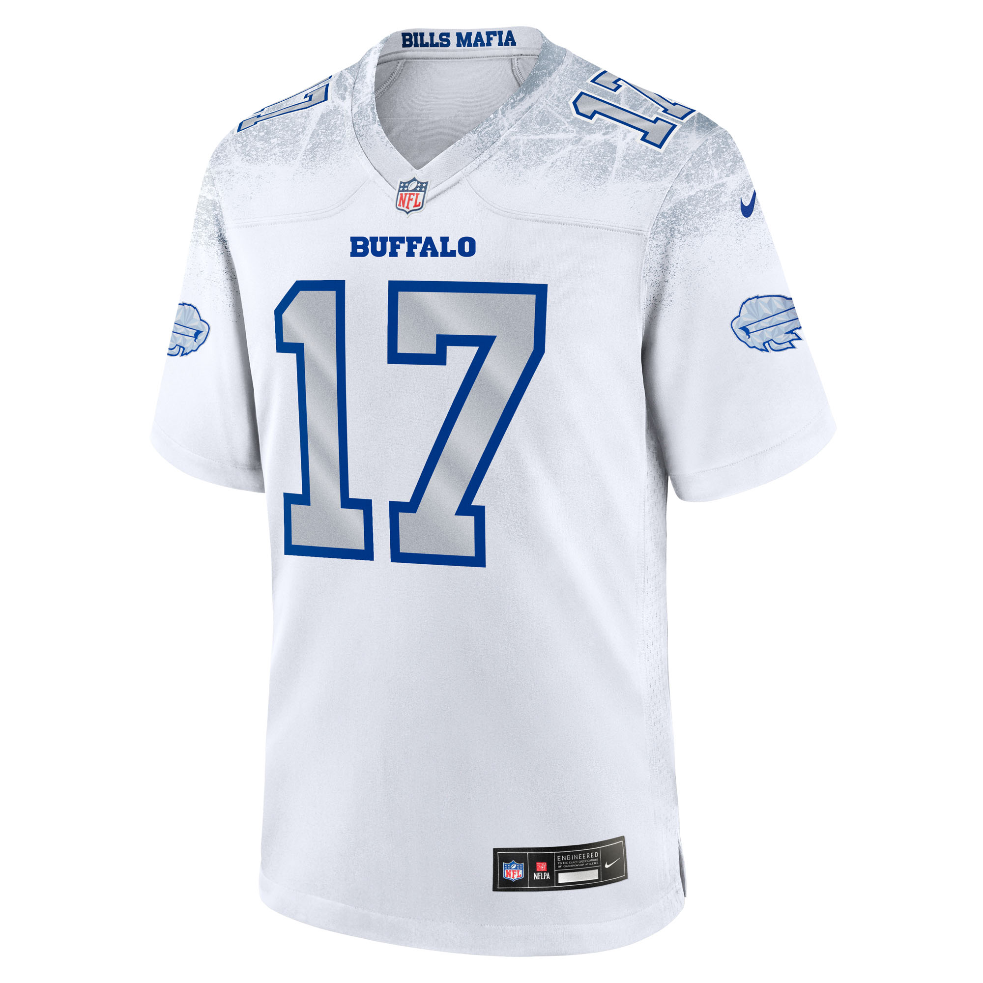 Buffalo Bills Nike 2025 Rivalries Game Jersey - White - Josh Allen - Mens, , rebel_hi-res
