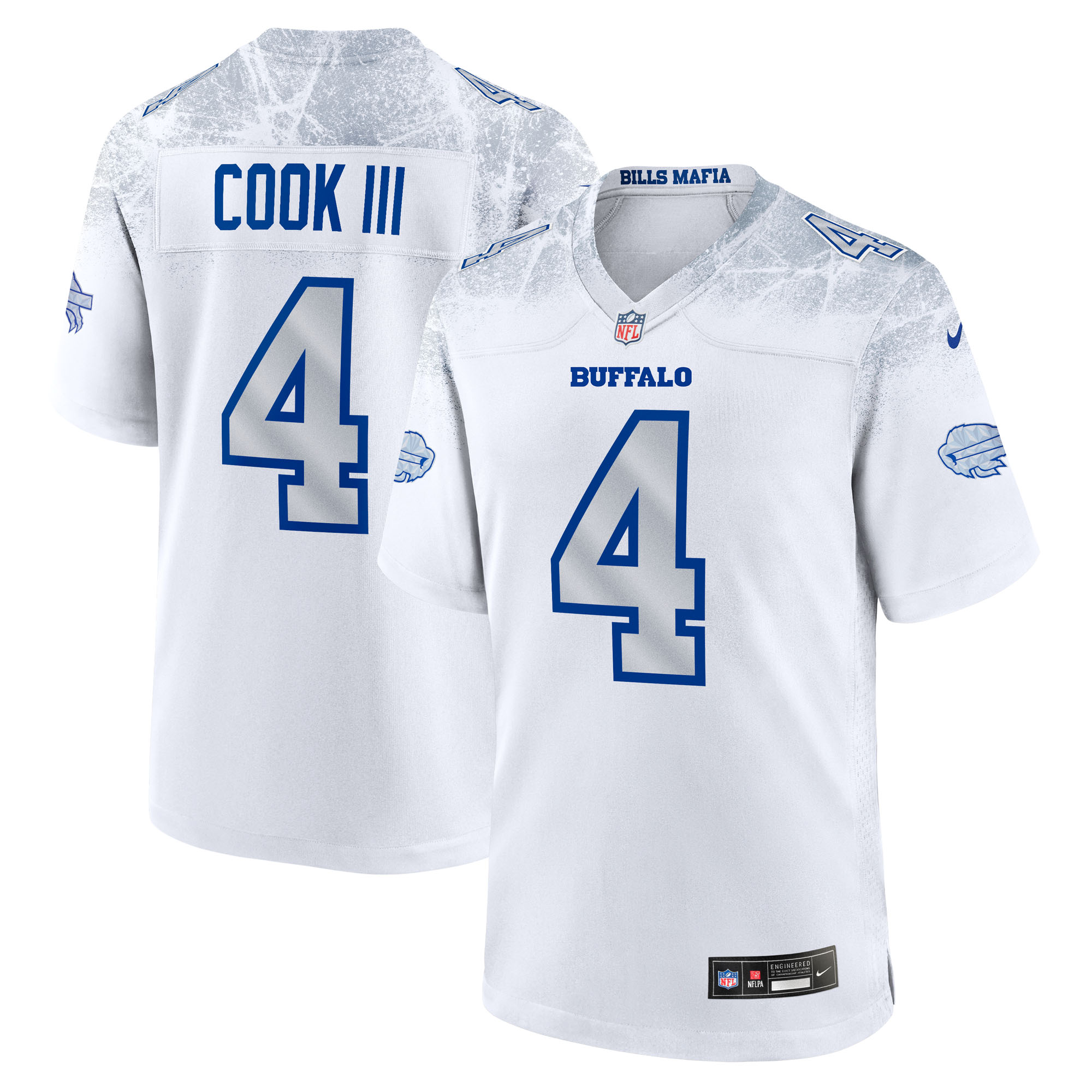 Buffalo Bills Nike 2025 Rivalries Game Jersey - White - James Cook - Mens, , rebel_hi-res