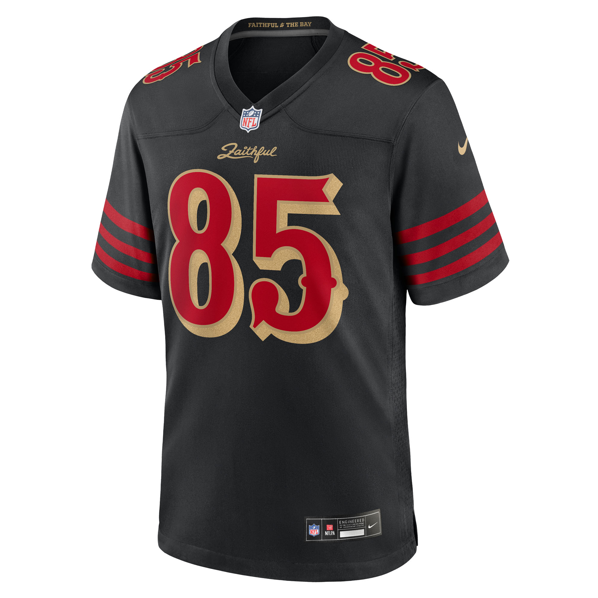 San Francisco 49ers Nike 2025 Rivalries Game Jersey - Black - George Kittle - Mens, , rebel_hi-res