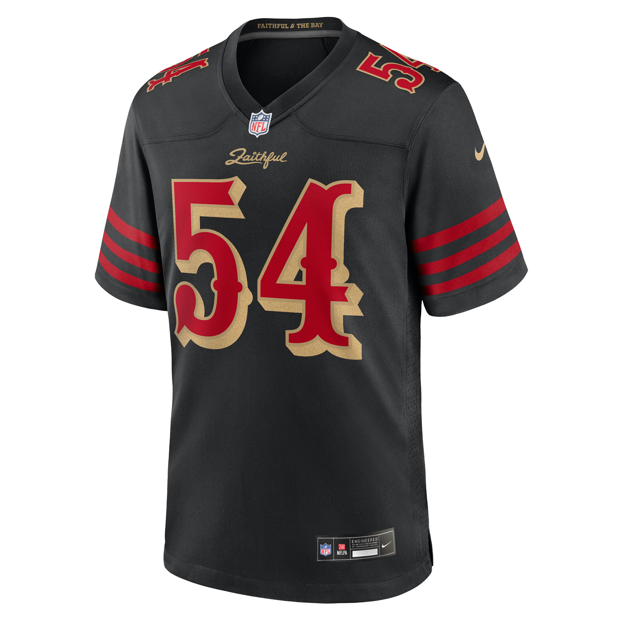 San Francisco 49ers Nike 2025 Rivalries Game Jersey - Black - Fred Warner - Mens, , rebel_hi-res