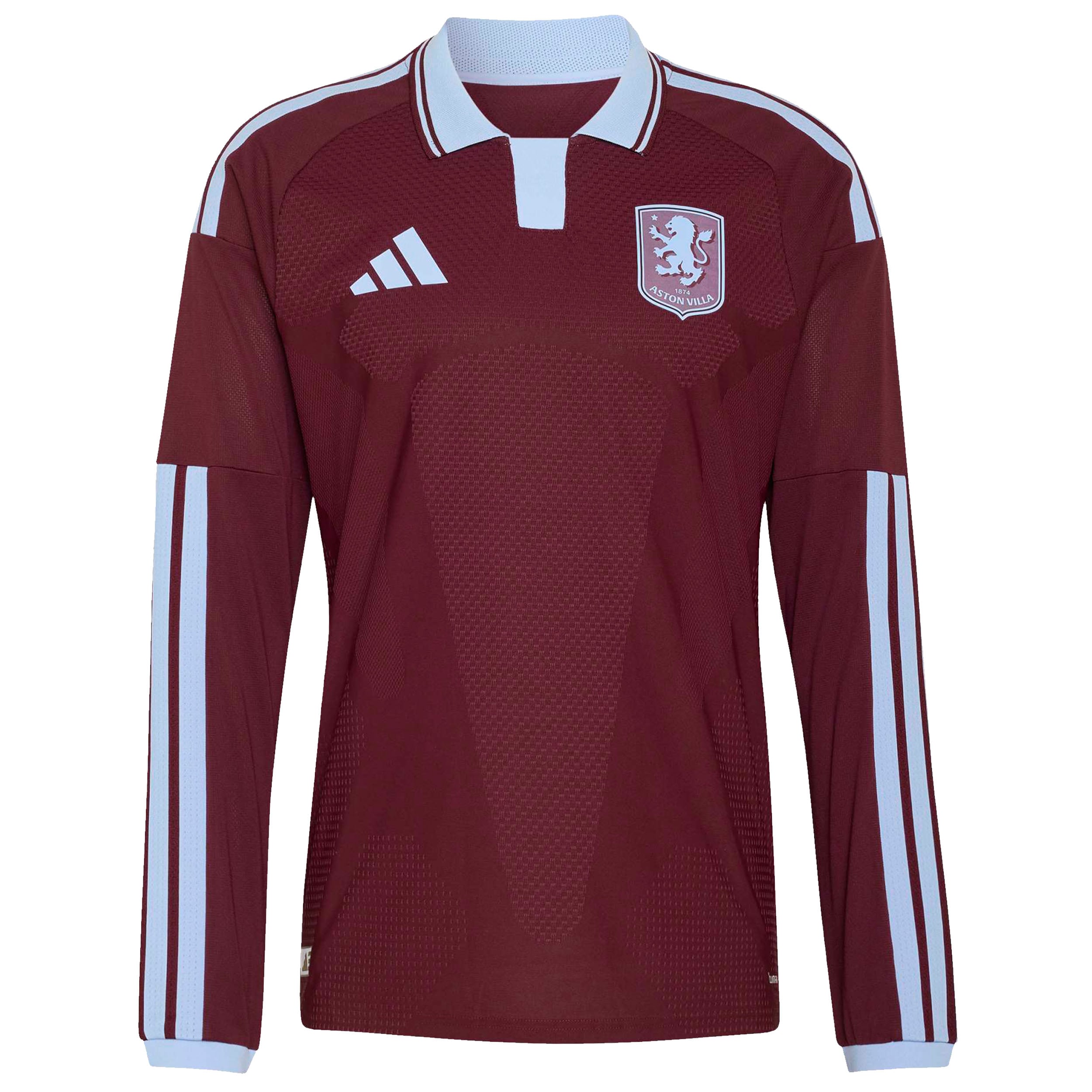 Aston Villa adidas Home Authentic Shirt 2026-27 - Long Sleeve with Goretzka 27 printing, , rebel_hi-res