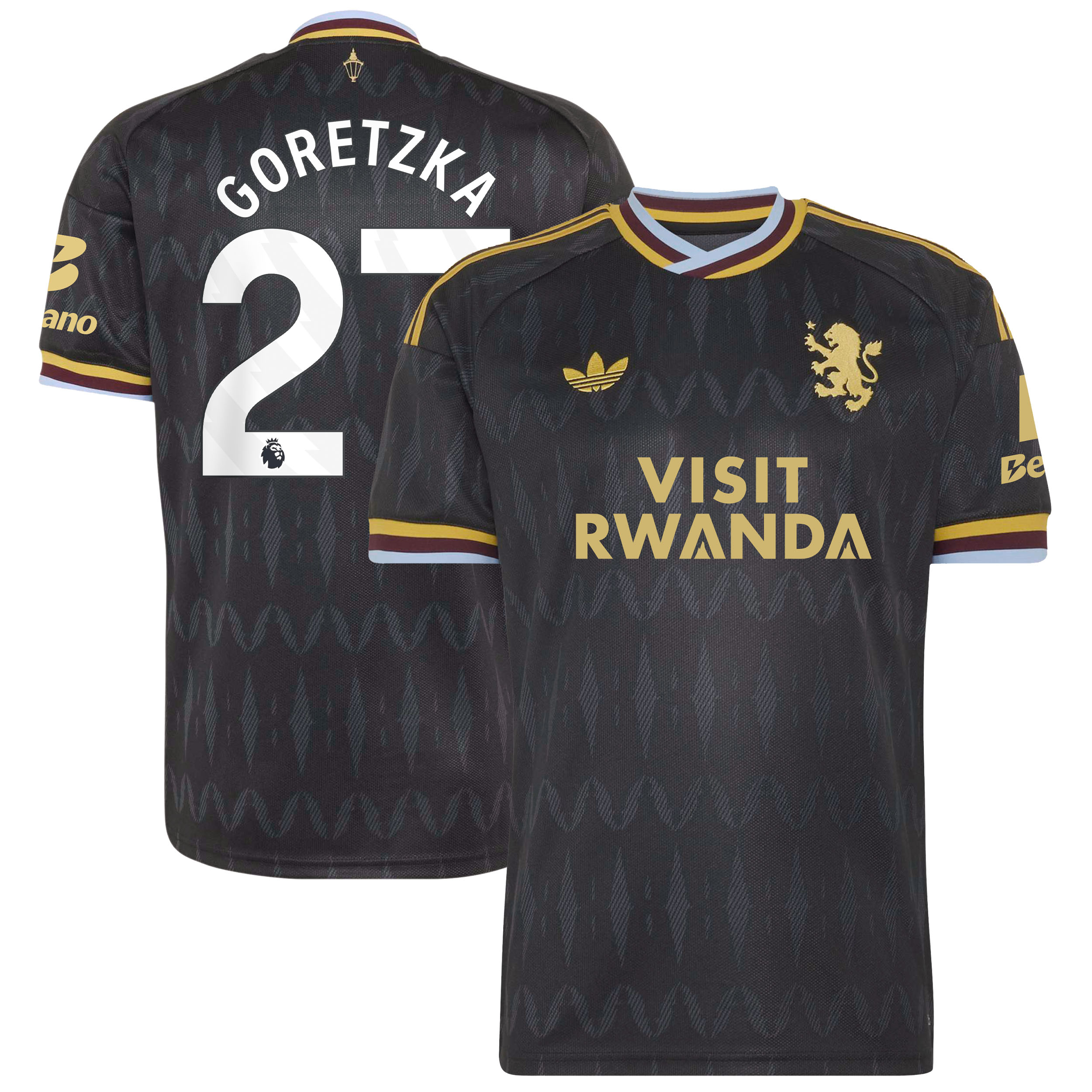 Aston Villa adidas Away Shirt 2026-27 with Goretzka 27 printing, , rebel_hi-res