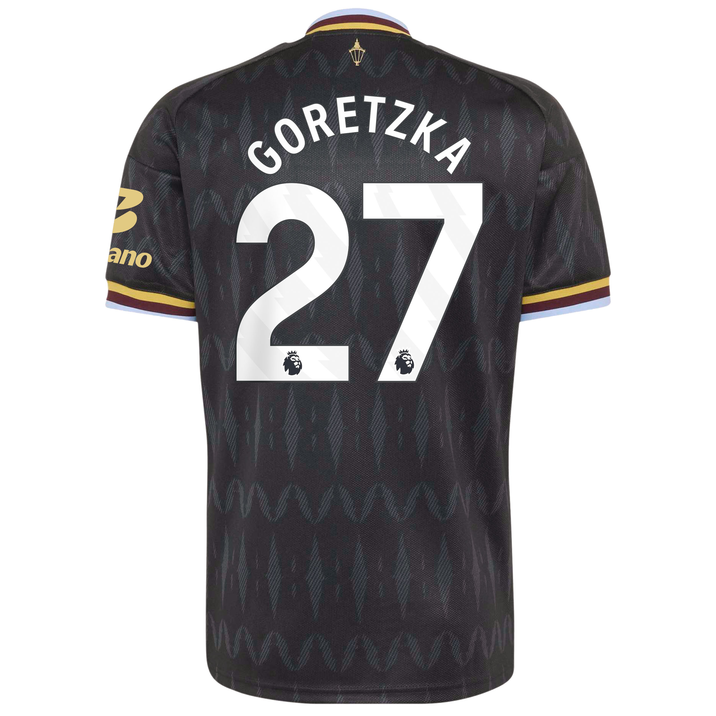 Aston Villa adidas Away Shirt 2026-27 with Goretzka 27 printing, , rebel_hi-res