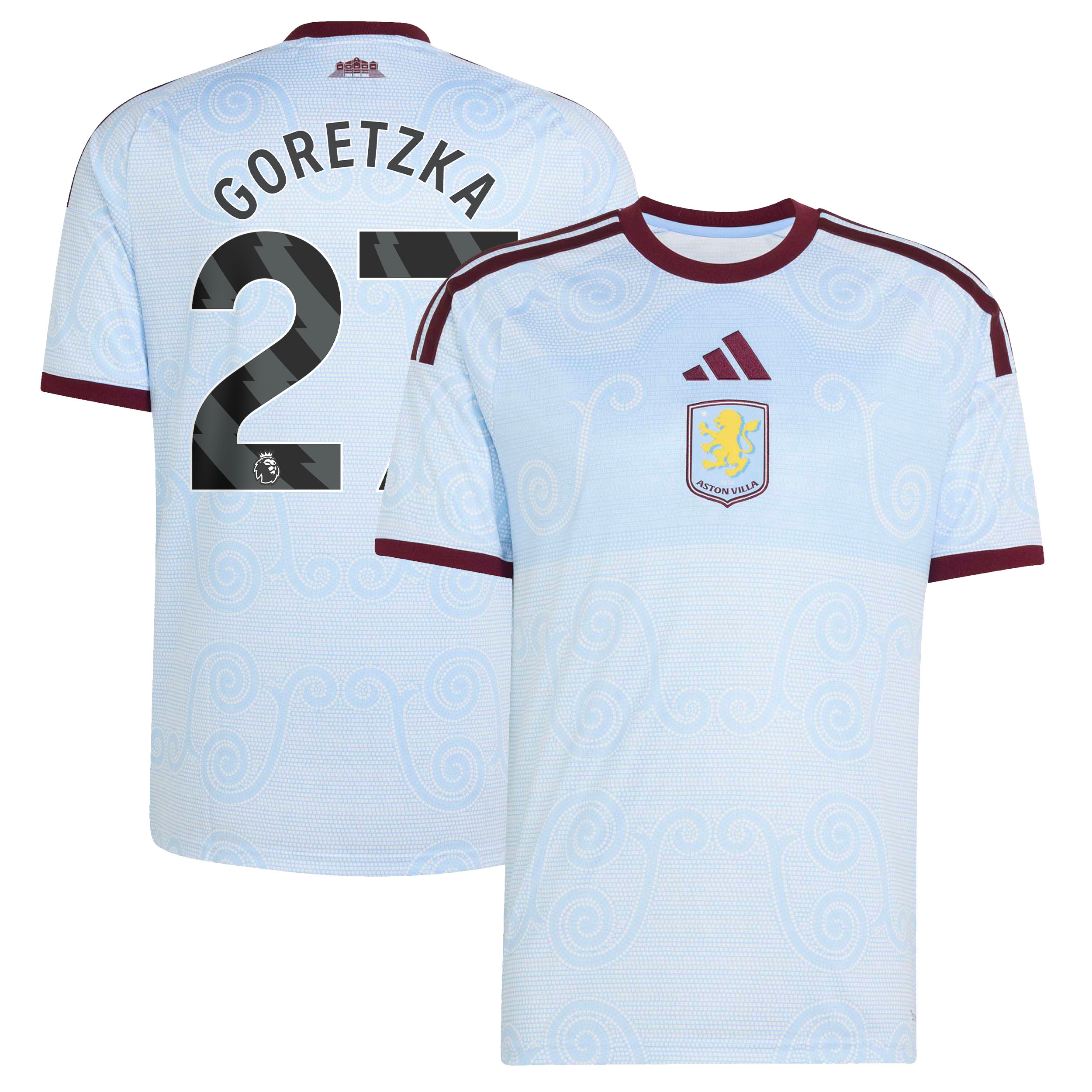 Aston Villa adidas Third Shirt 2026-27 with Goretzka 27 printing, , rebel_hi-res