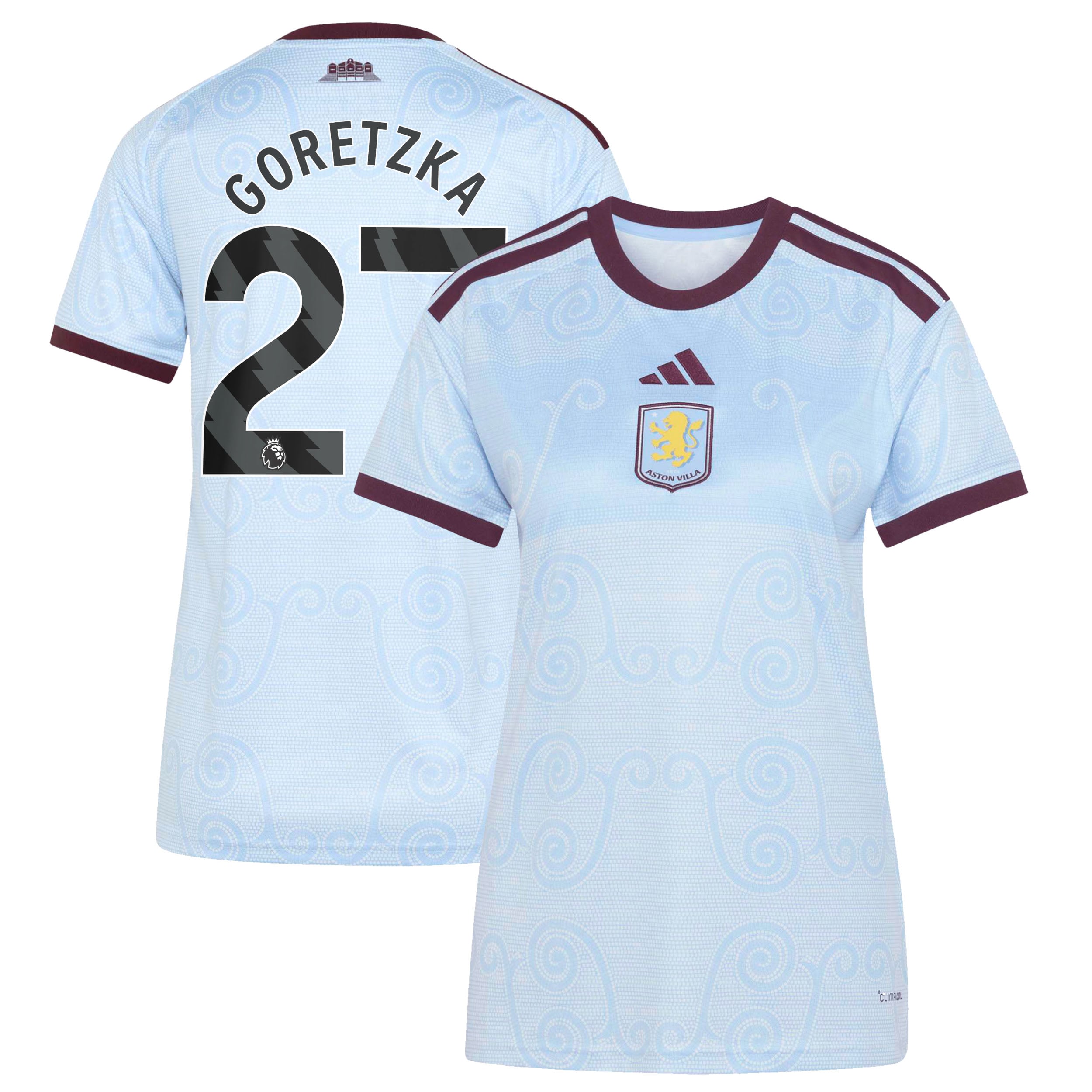 Aston Villa adidas Third Shirt 2026-27 - Womens with Goretzka 27 printing