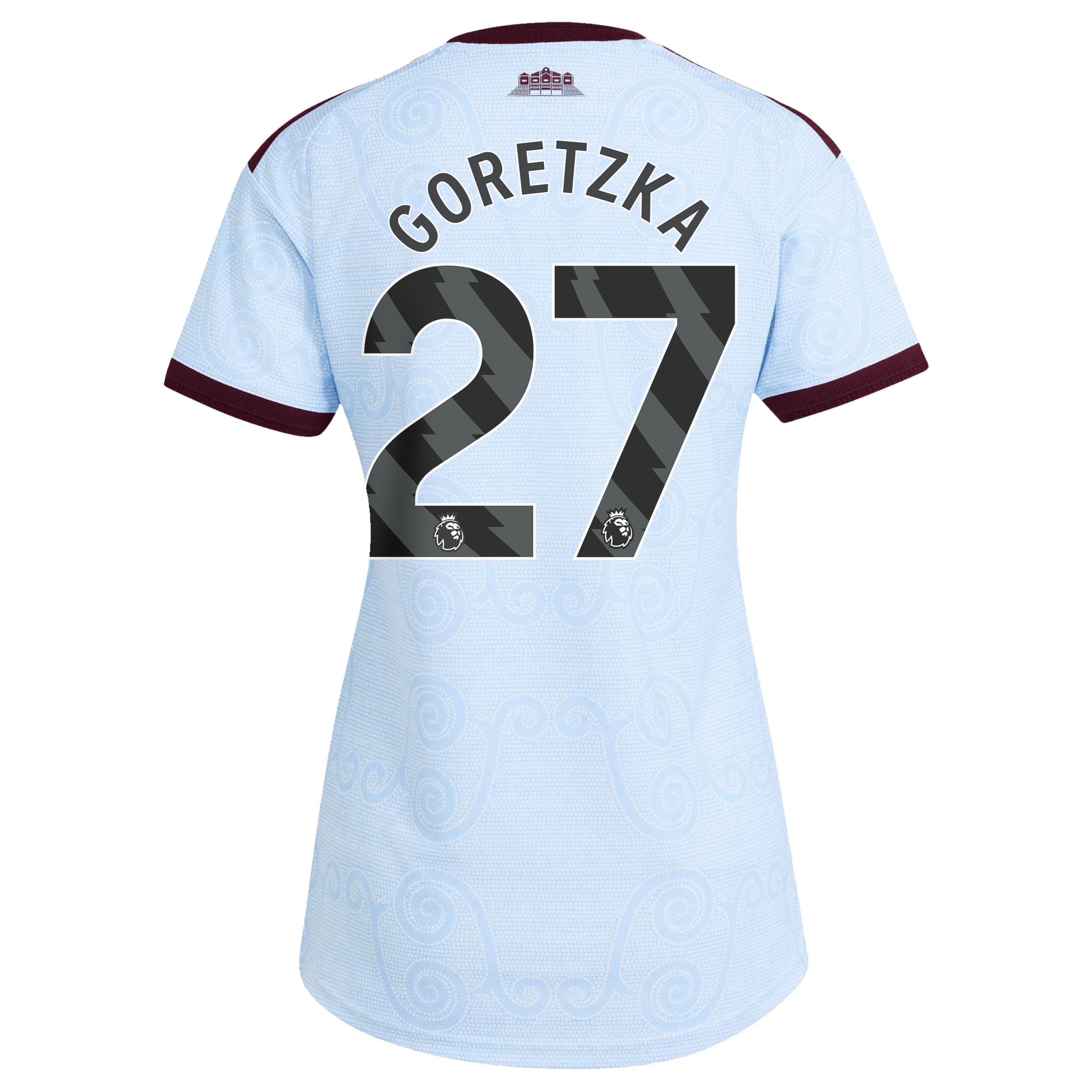Aston Villa adidas Third Authentic Shirt 2026-27 - Womens with Goretzka 27 printing, , rebel_hi-res