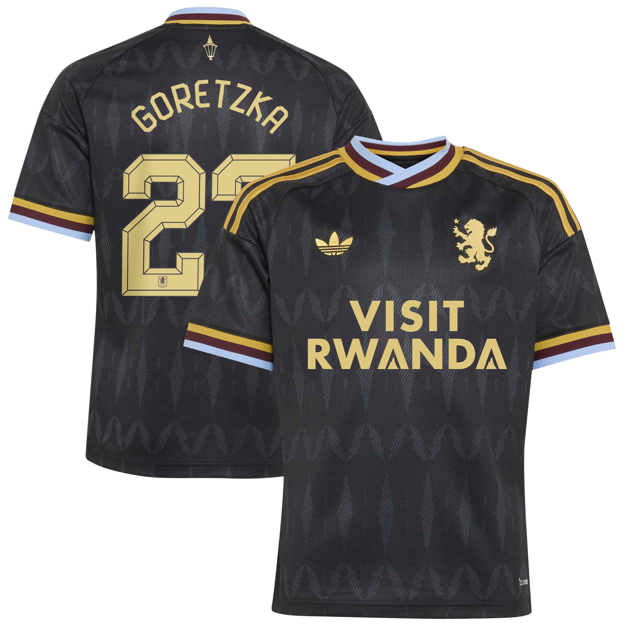 Aston Villa adidas Away Shirt 2026-27 - Kids with Goretzka 27 Cup printing, , rebel_hi-res