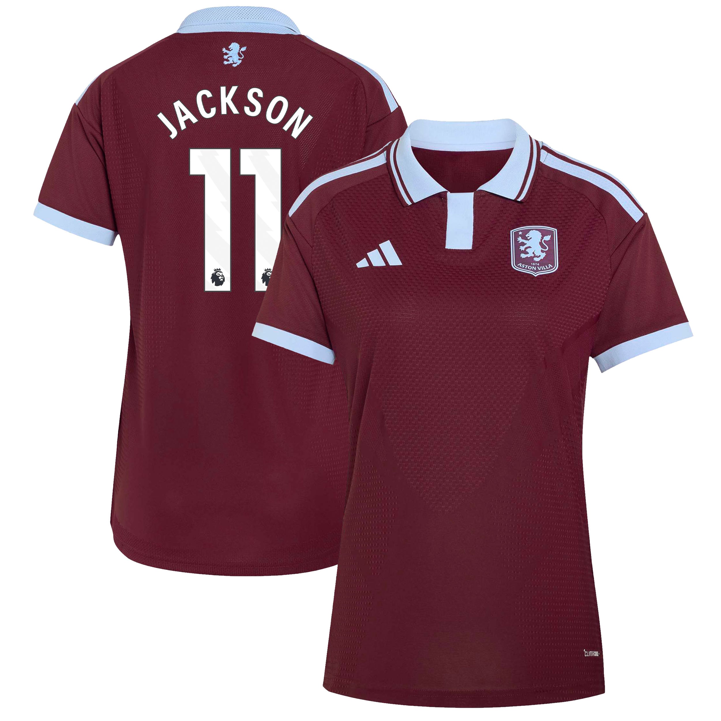 Aston Villa adidas Home Authentic Shirt 2026-27 - Womens with Jackson 11 printing