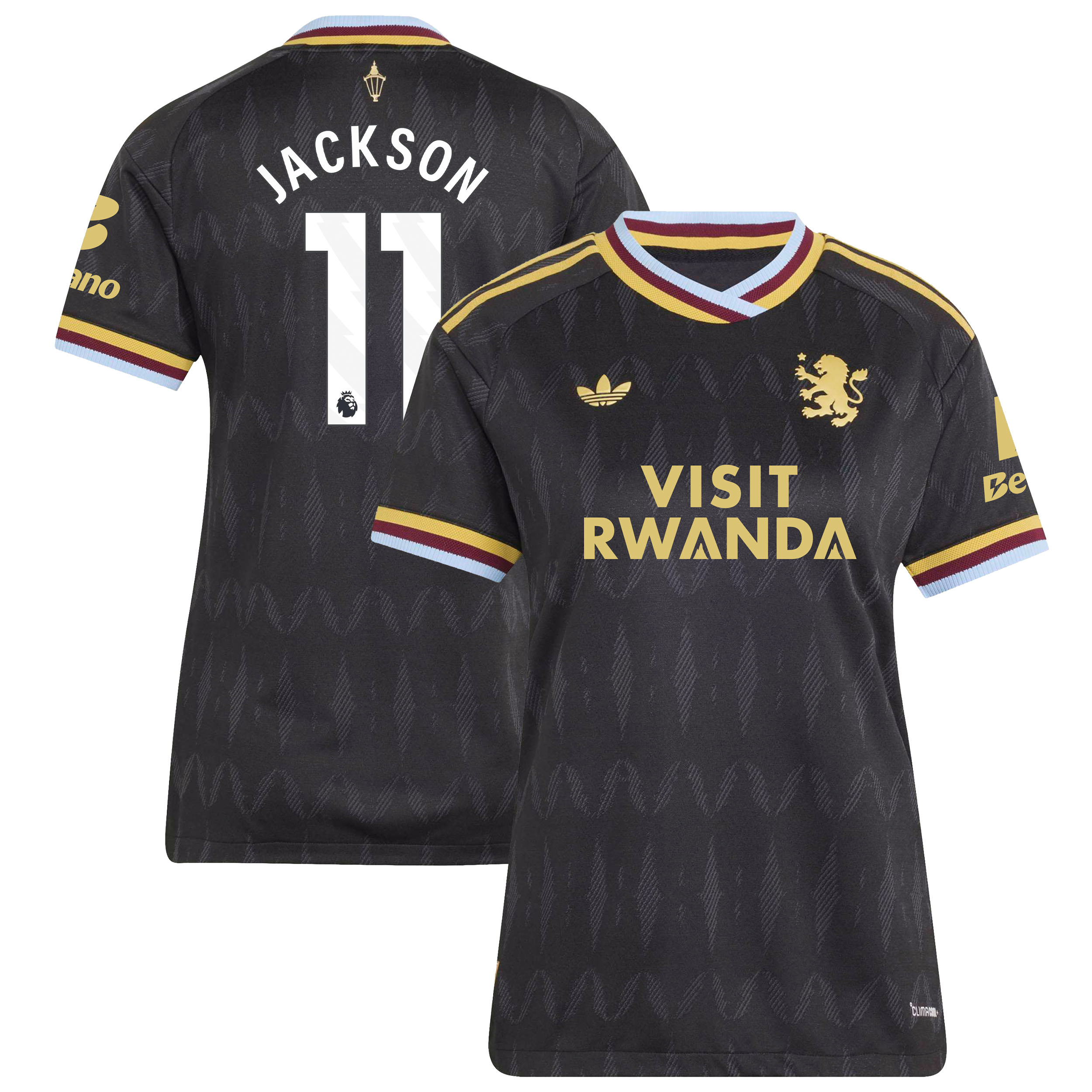 Aston Villa adidas Away Authentic Shirt 2026-27 - Womens with Jackson 11 printing, , rebel_hi-res