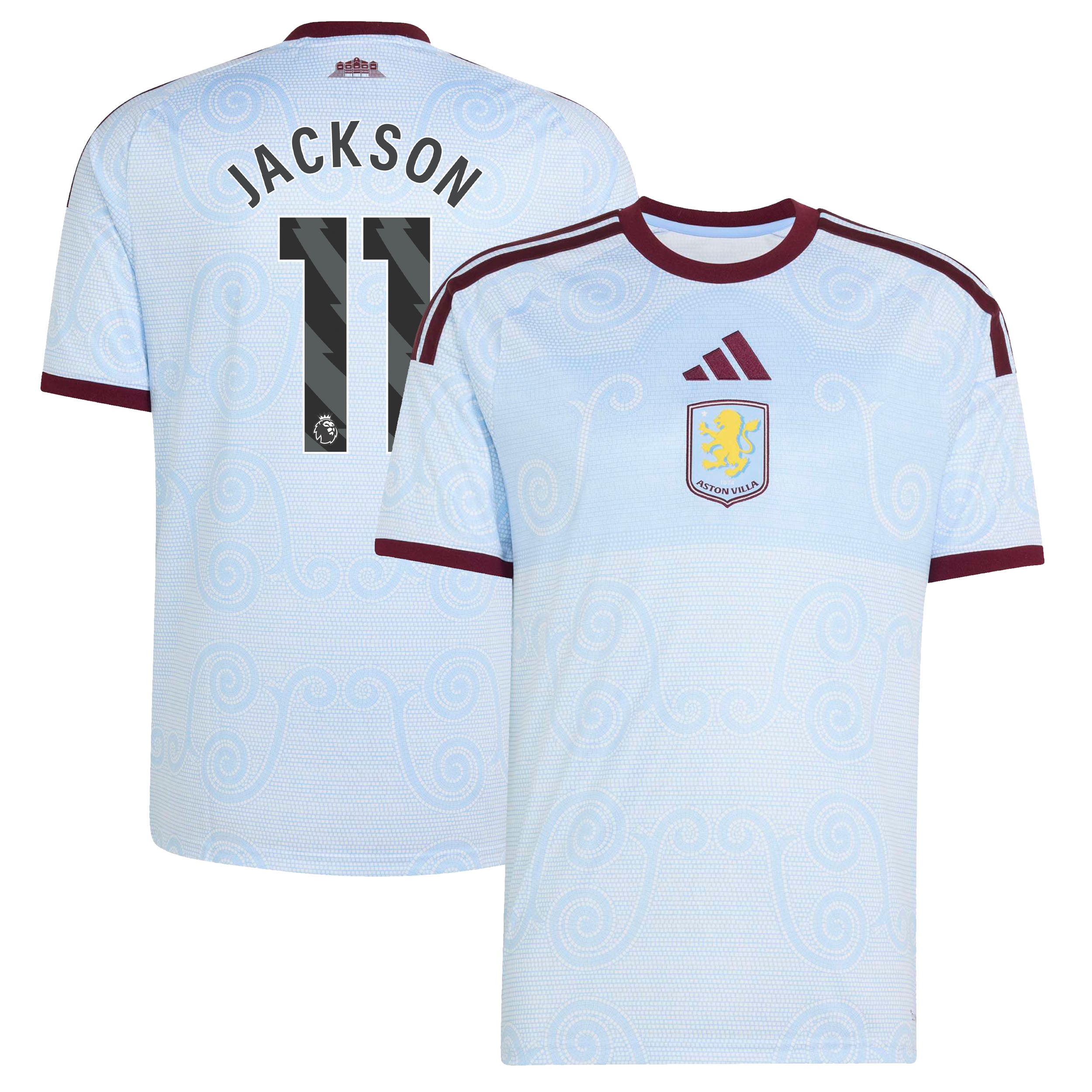 Aston Villa adidas Third Shirt 2026-27 with Jackson 11 printing