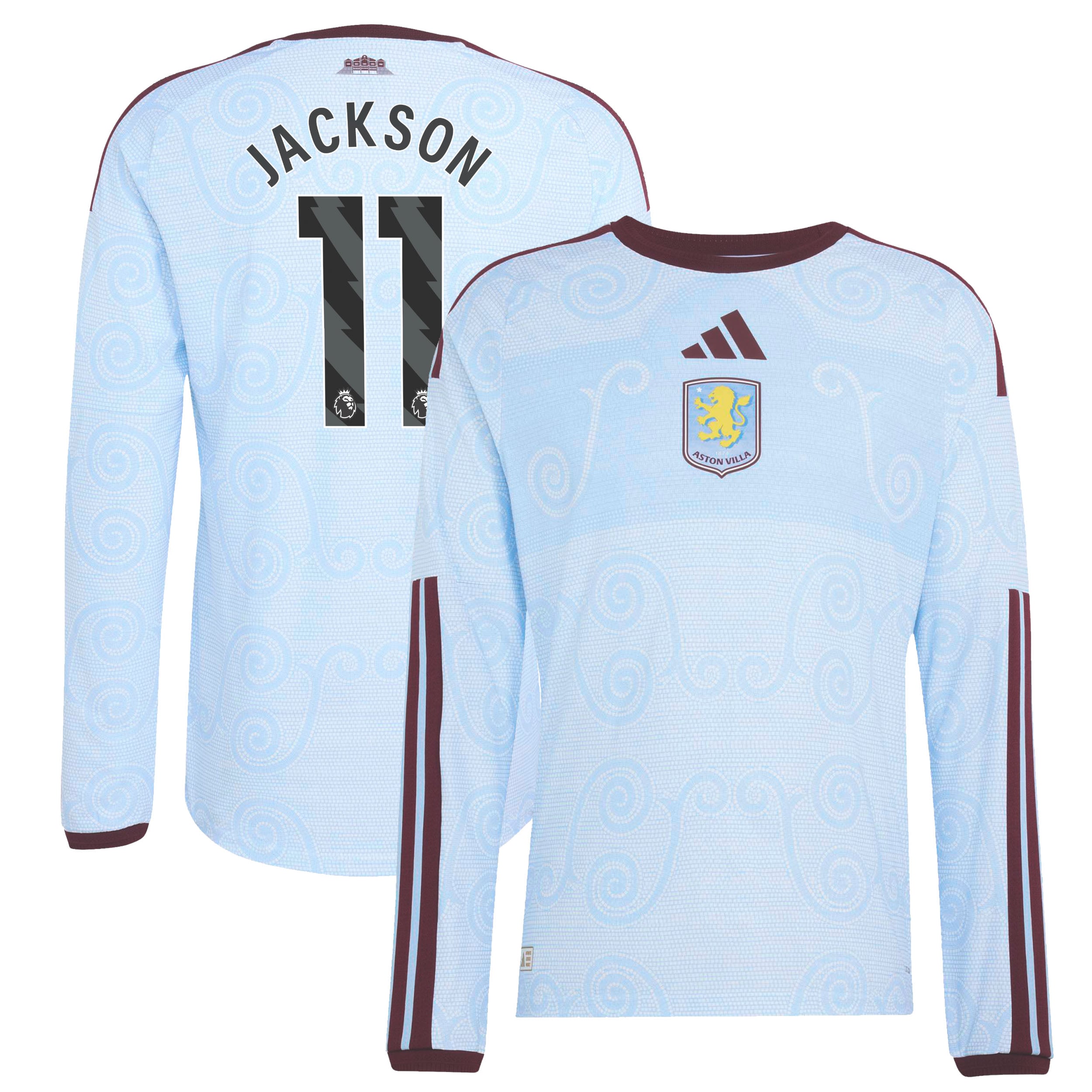 Aston Villa adidas Third Authentic Shirt 2026-27 - Long Sleeve with Jackson 11 printing