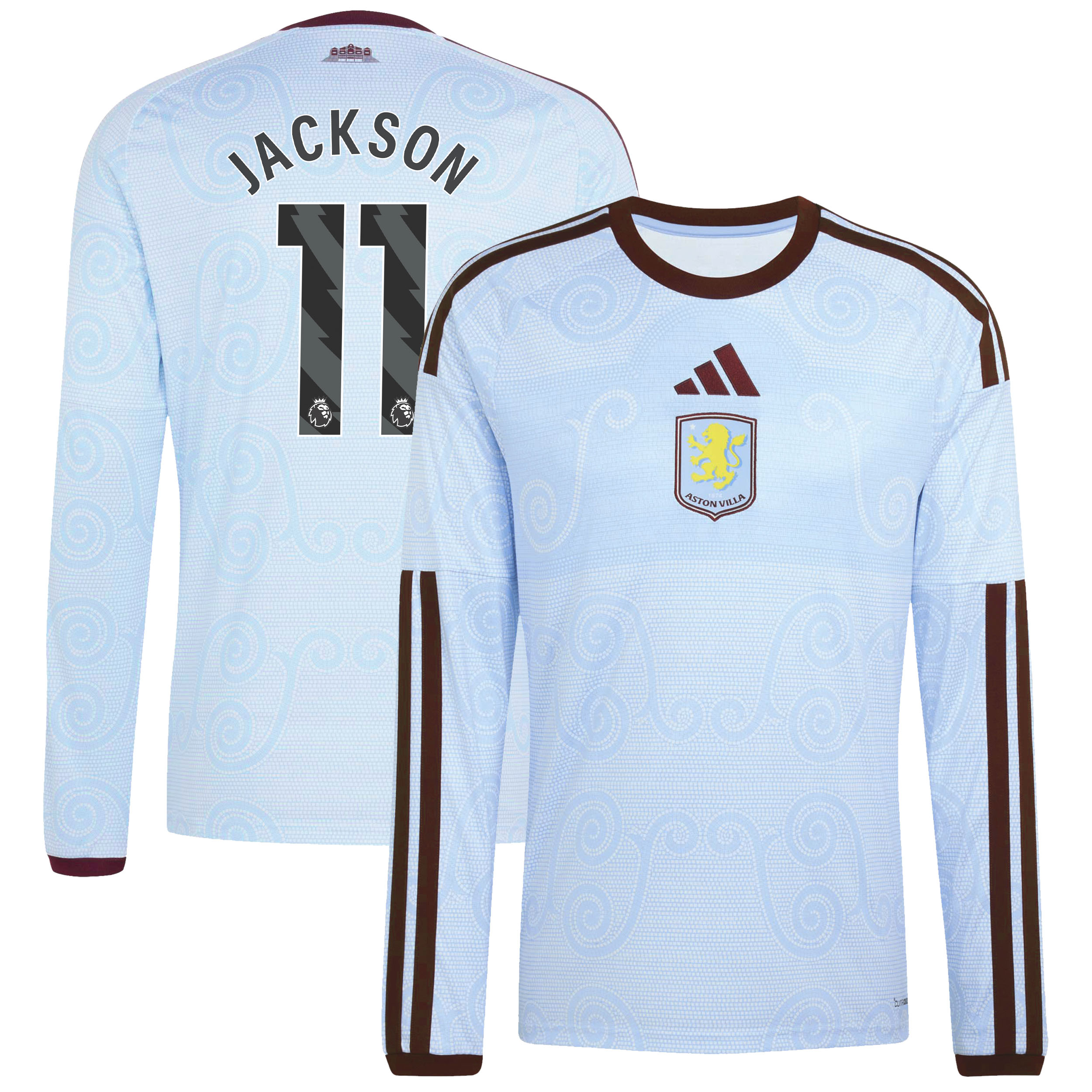 Aston Villa adidas Third Shirt 2026-27 - Long Sleeve with Jackson 11 printing, , rebel_hi-res