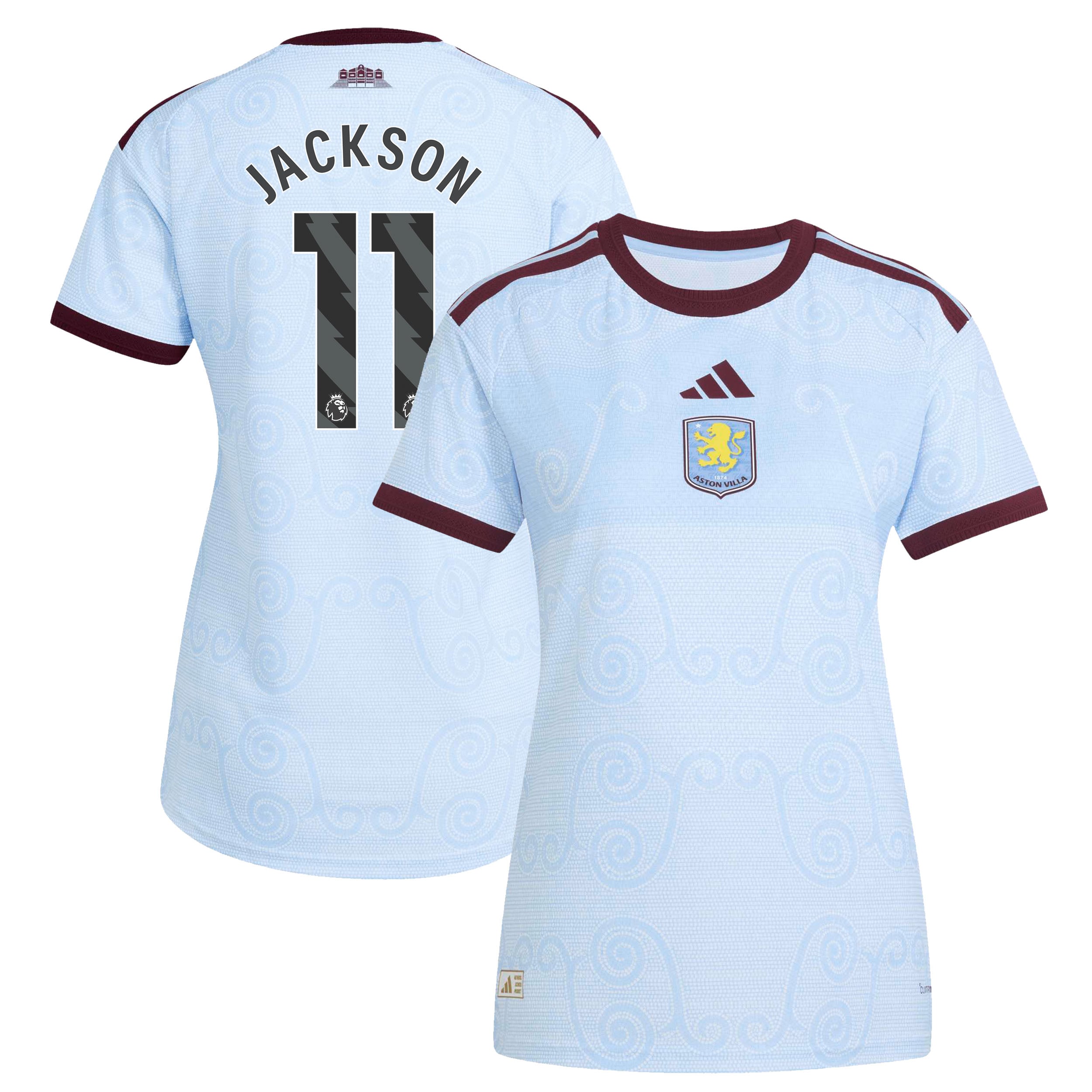 Aston Villa adidas Third Authentic Shirt 2026-27 - Womens with Jackson 11 printing, , rebel_hi-res