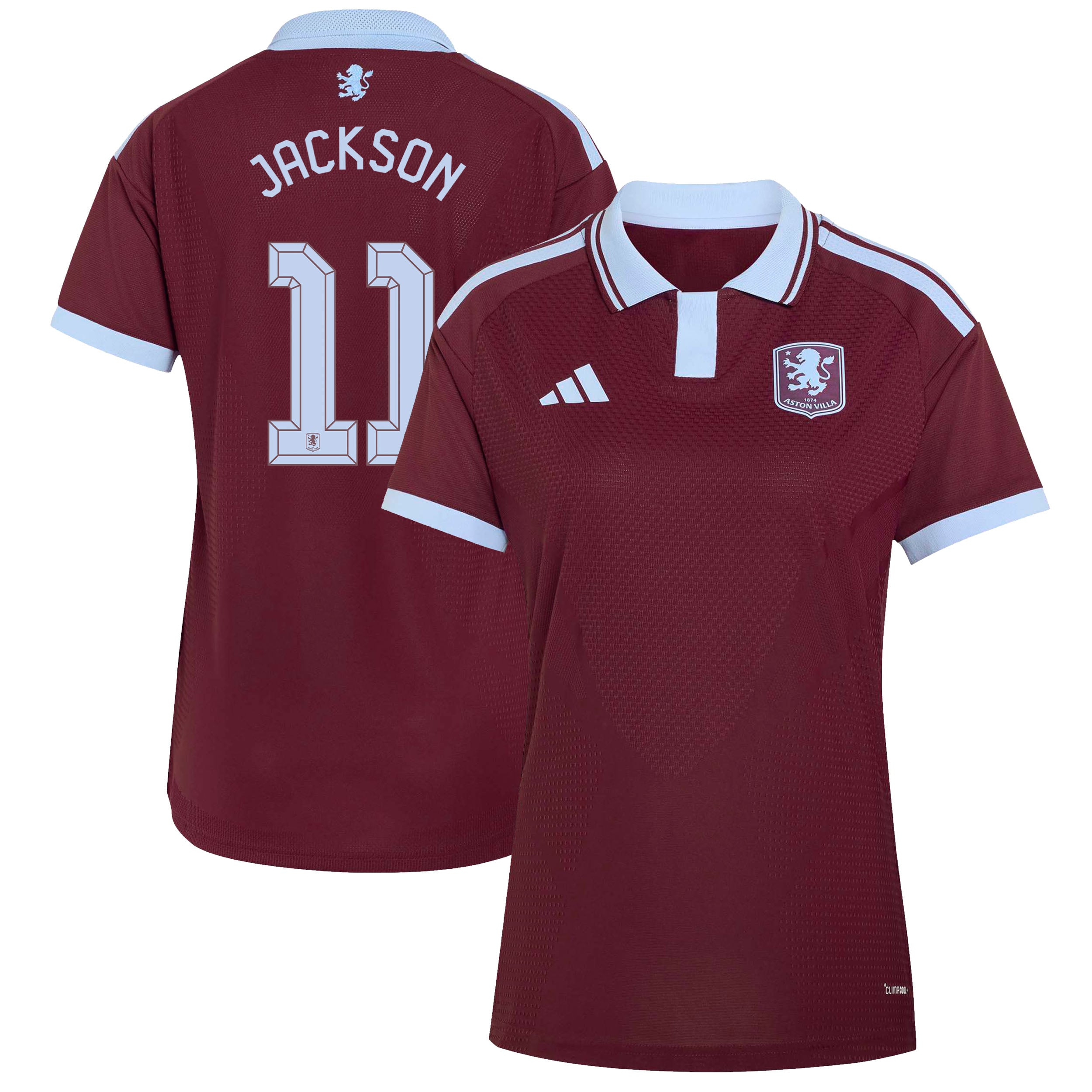Aston Villa adidas Home Authentic Shirt 2026-27 - Womens with Jackson 11 Cup printing