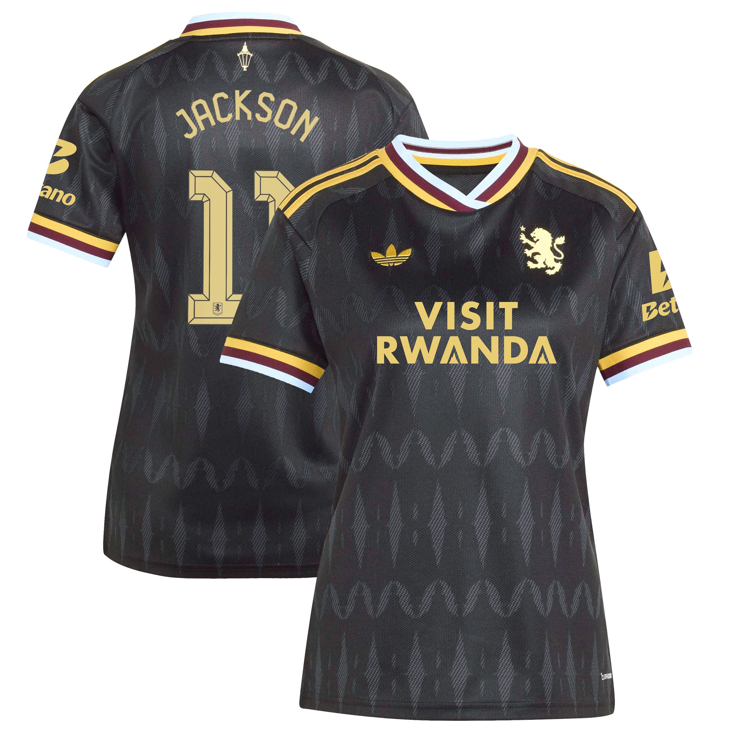 Aston Villa adidas Away Shirt 2026-27 - Womens with Jackson 11 Cup printing