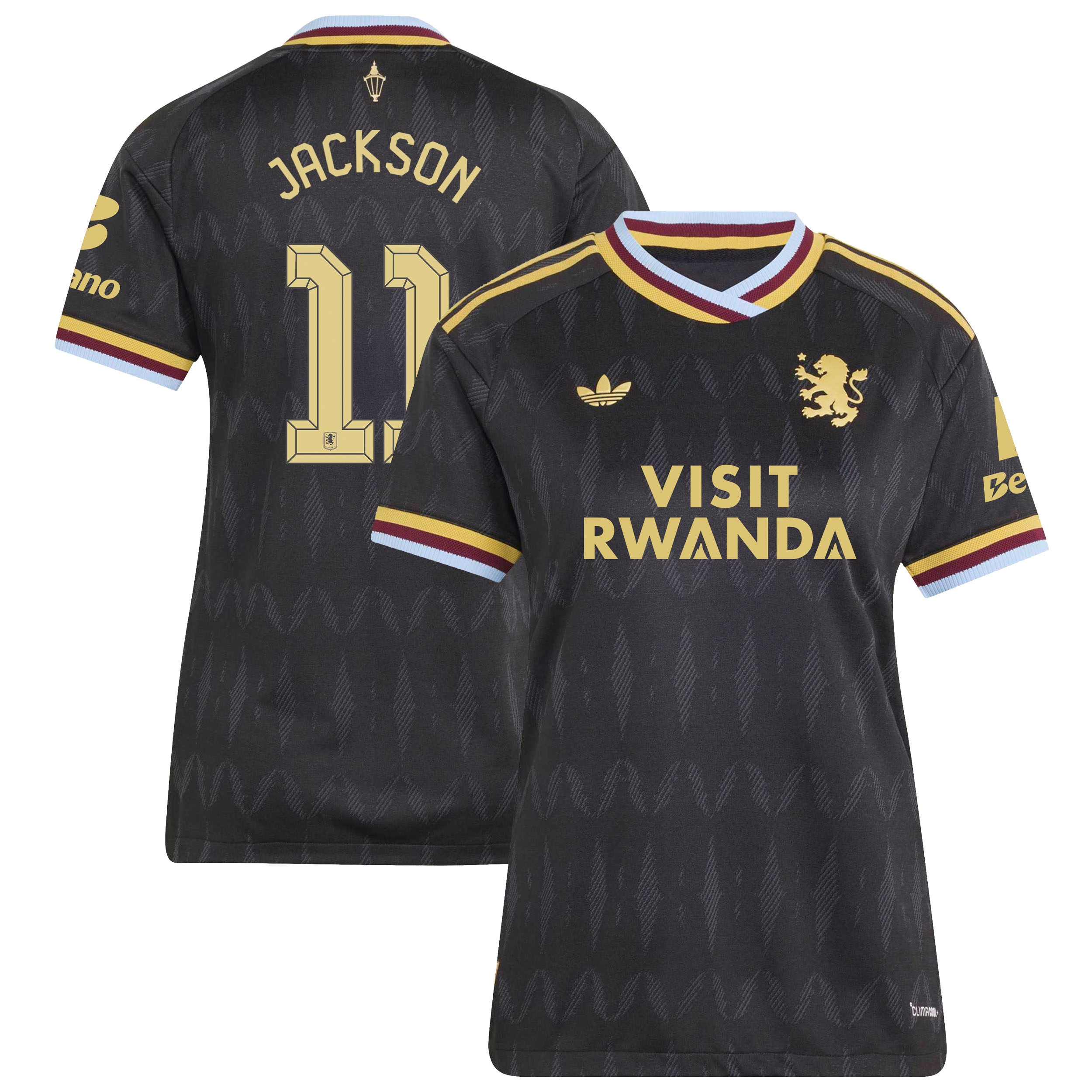 Aston Villa adidas Away Authentic Shirt 2026-27 - Womens with Jackson 11 Cup printing, , rebel_hi-res