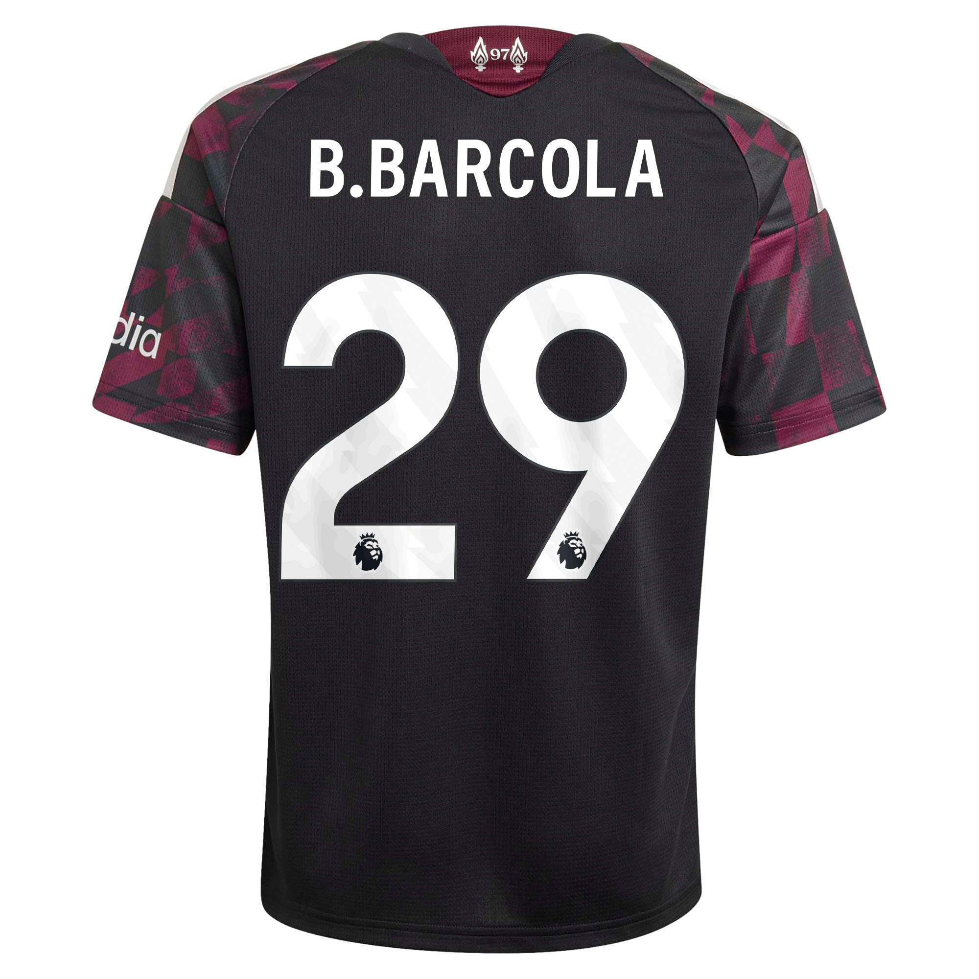 Liverpool adidas Third Shirt 2026-27 - Kids with B.Barcola 29 printing, , rebel_hi-res