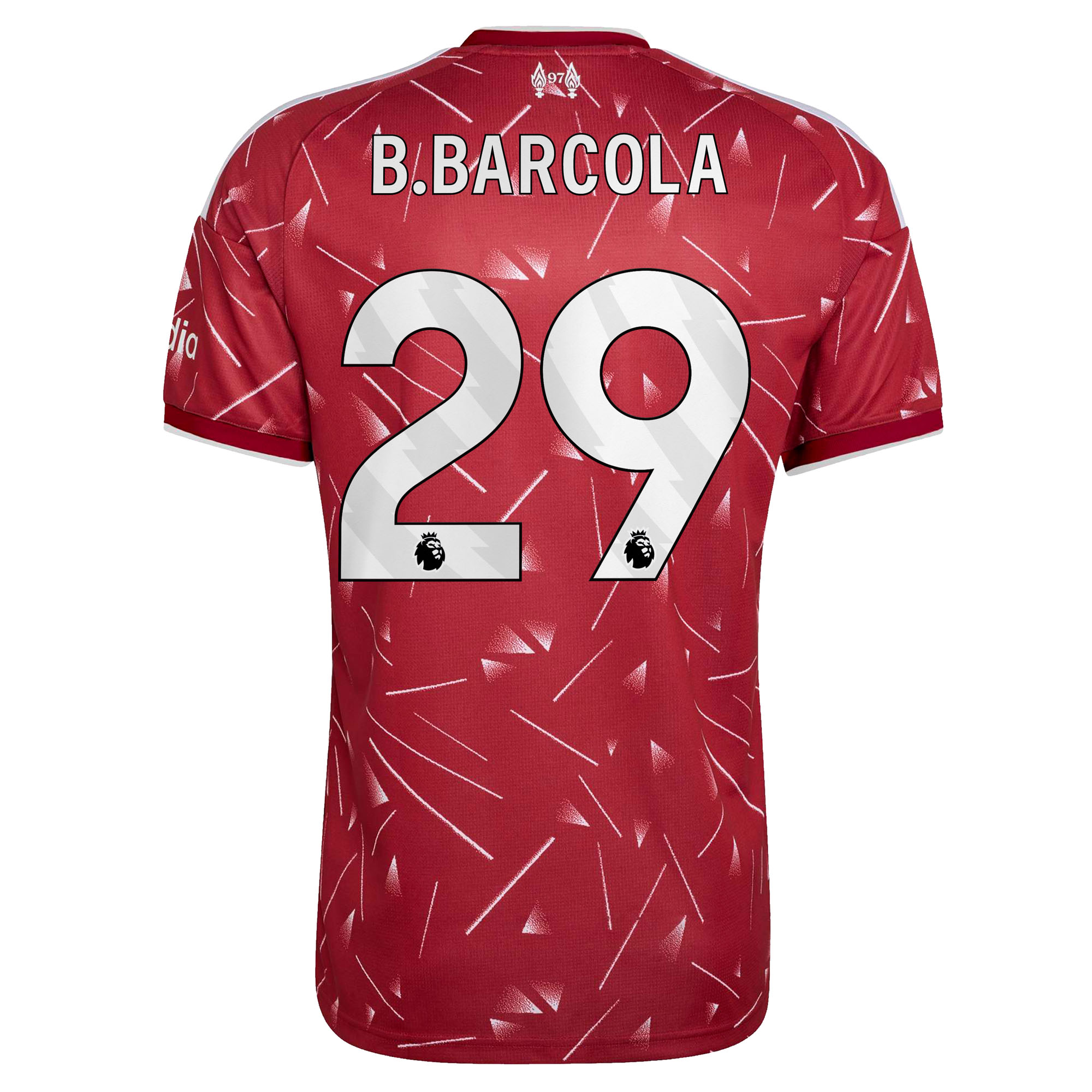 Liverpool adidas Home Shirt 2026-27 with B.Barcola 29 printing, , rebel_hi-res