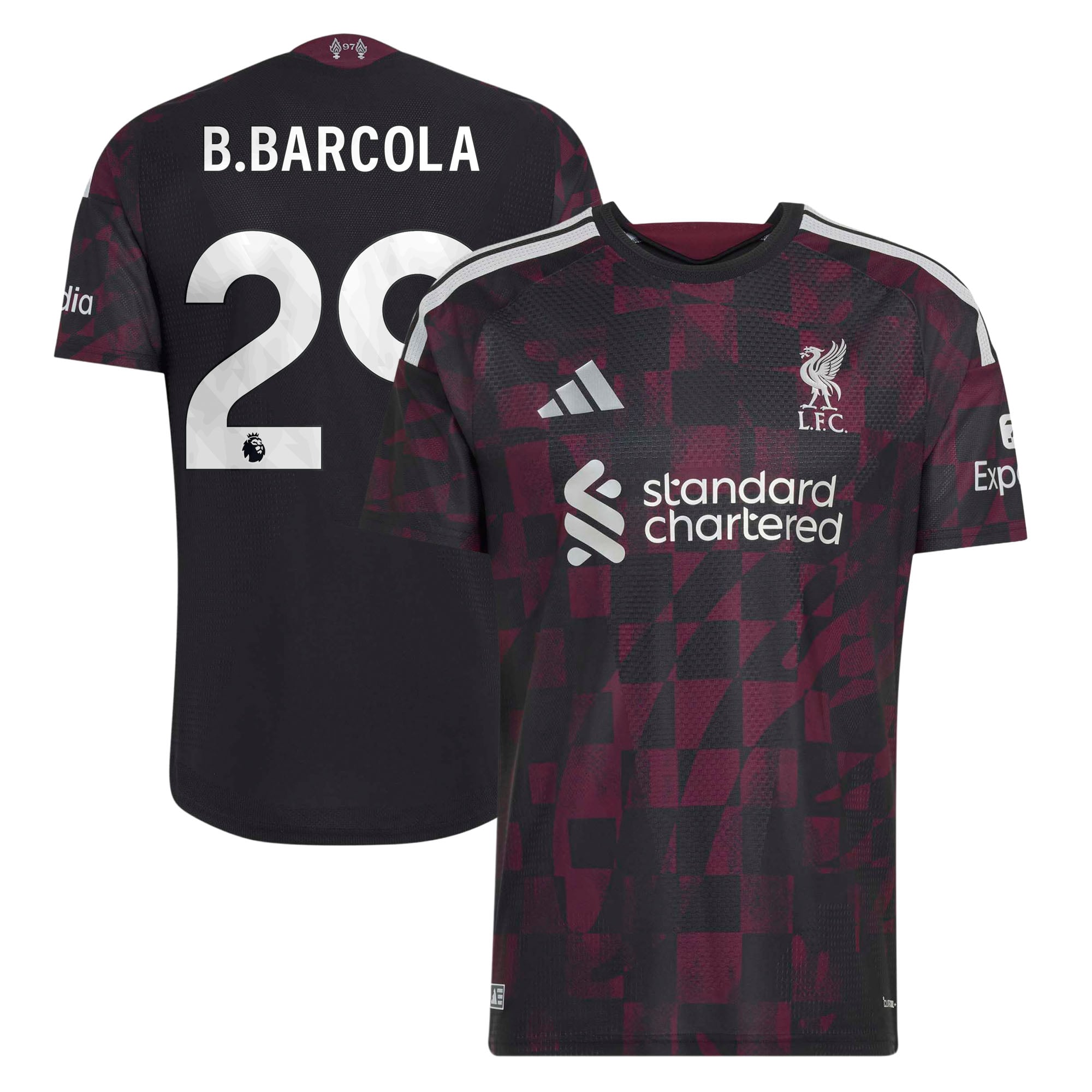 Liverpool adidas Third Authentic Shirt 2026-27 with B.Barcola 29 printing, , rebel_hi-res