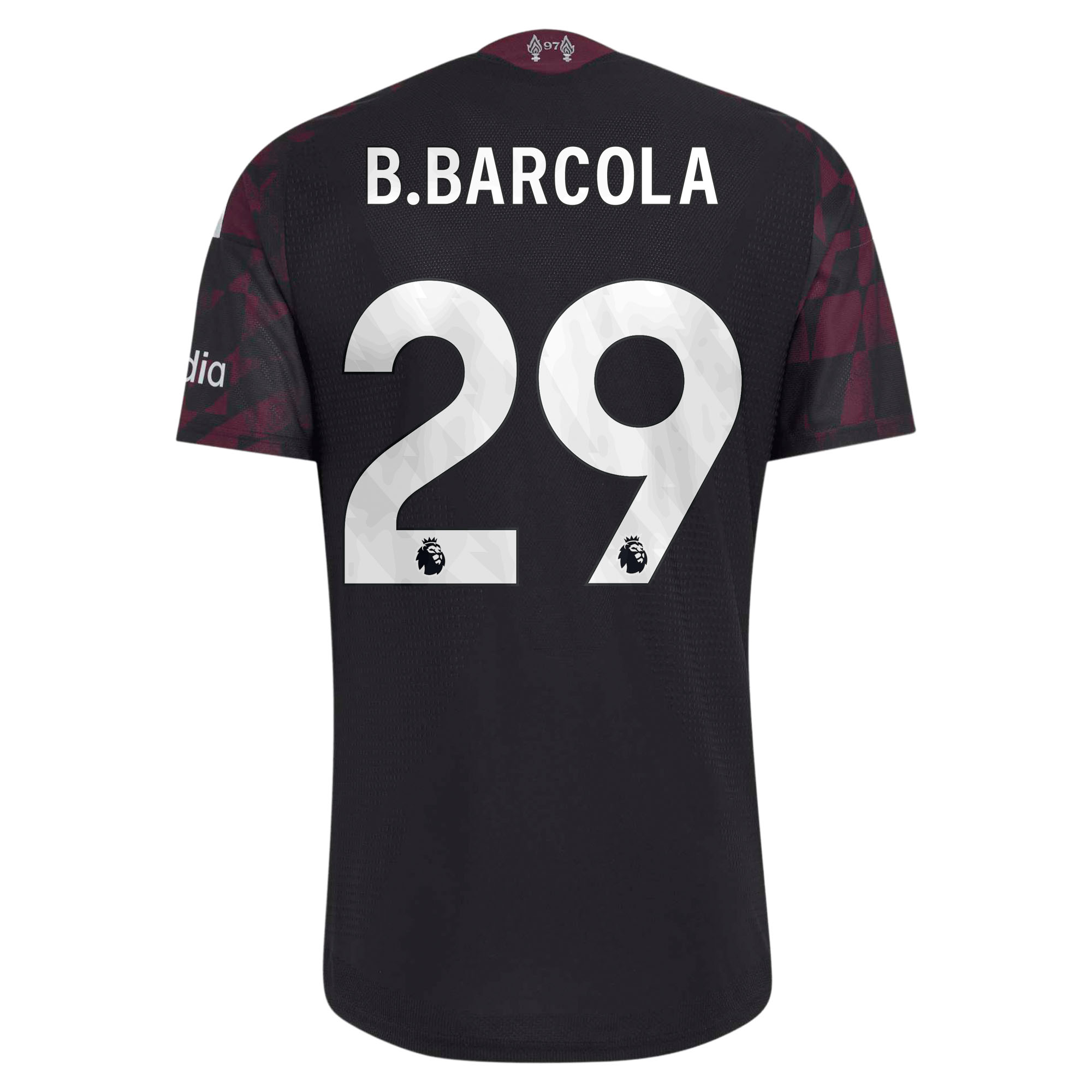 Liverpool adidas Third Authentic Shirt 2026-27 with B.Barcola 29 printing, , rebel_hi-res