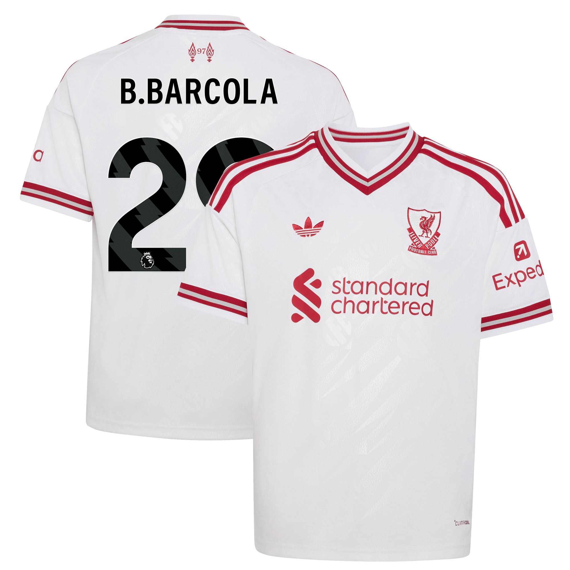 Liverpool adidas Away Shirt 2026-27 - Kids with B.Barcola 29 printing, , rebel_hi-res