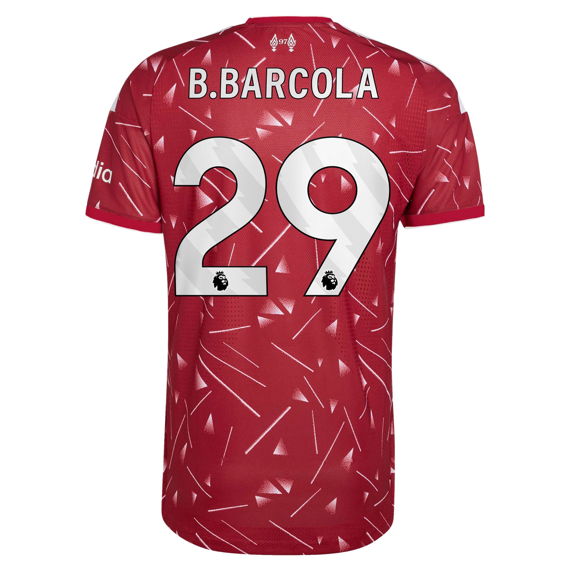 Liverpool adidas Home Authentic Shirt 2026-27 with B.Barcola 29 printing, , rebel_hi-res