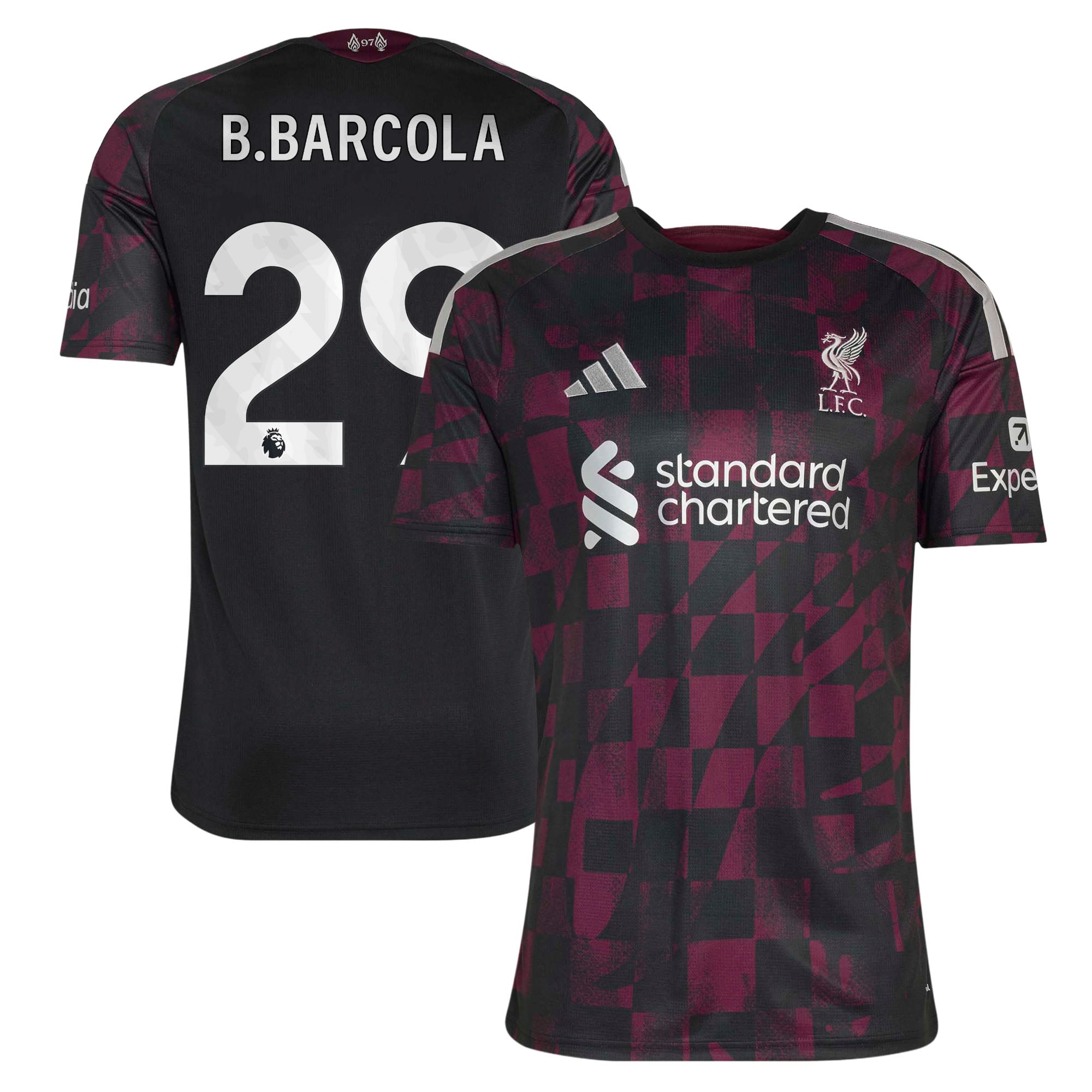 Liverpool adidas Third Shirt 2026-27 with B.Barcola 29 printing, , rebel_hi-res