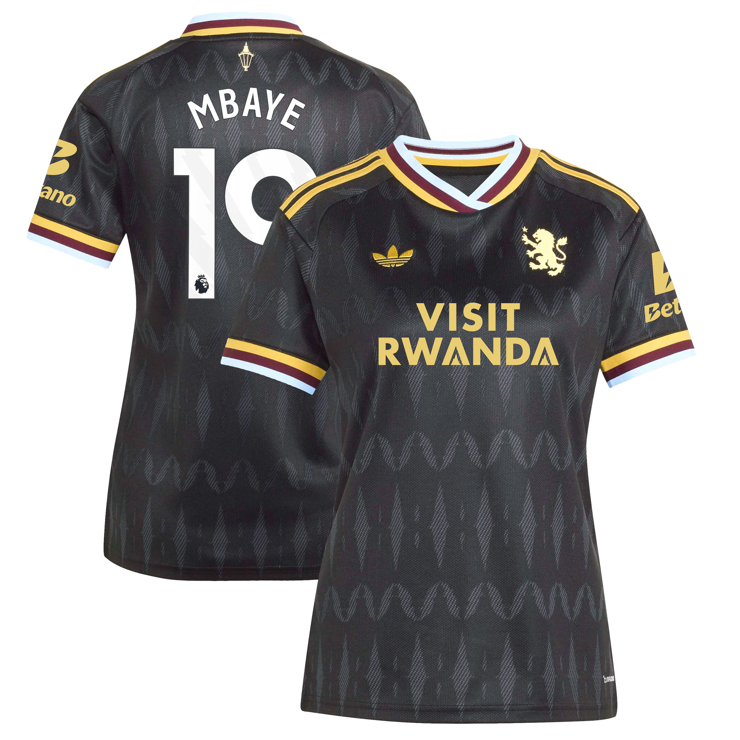 Aston Villa adidas Away Shirt 2026-27 - Womens with Mbaye 19 printing, , rebel_hi-res